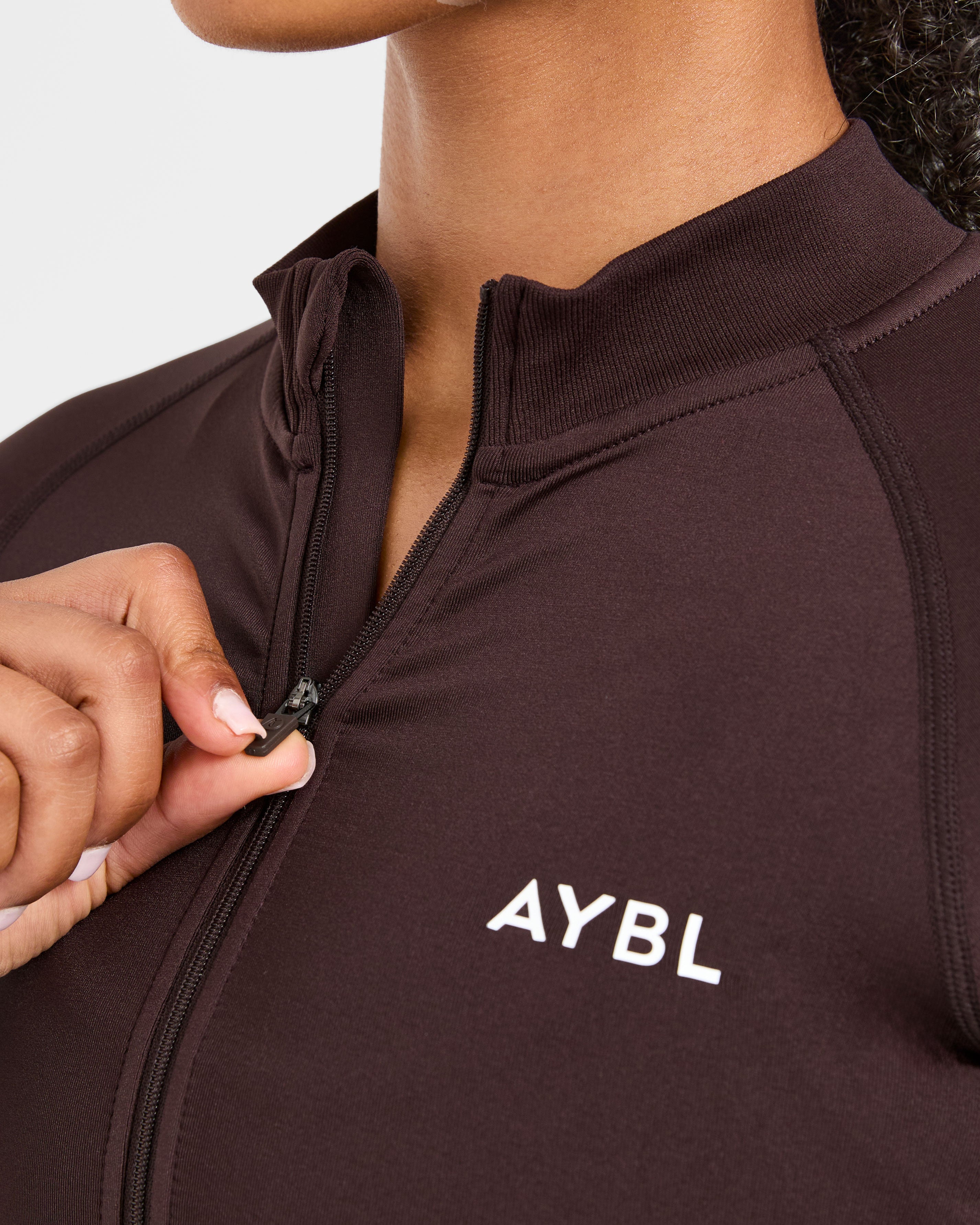 Empower Seamless Full Zip Jacket - Cocoa Brun