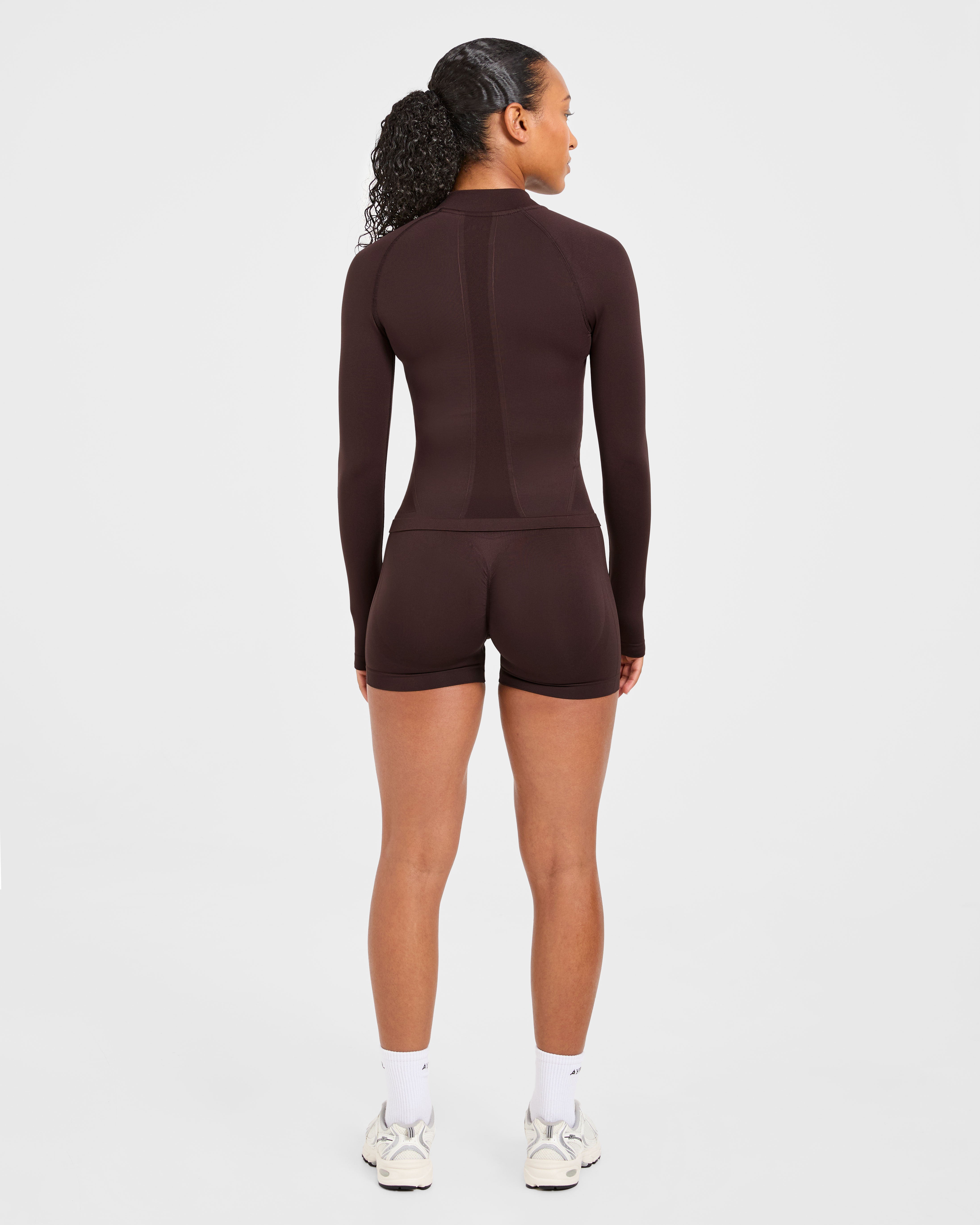 Empower Seamless Full Zip Jacket - Cocoa Brun
