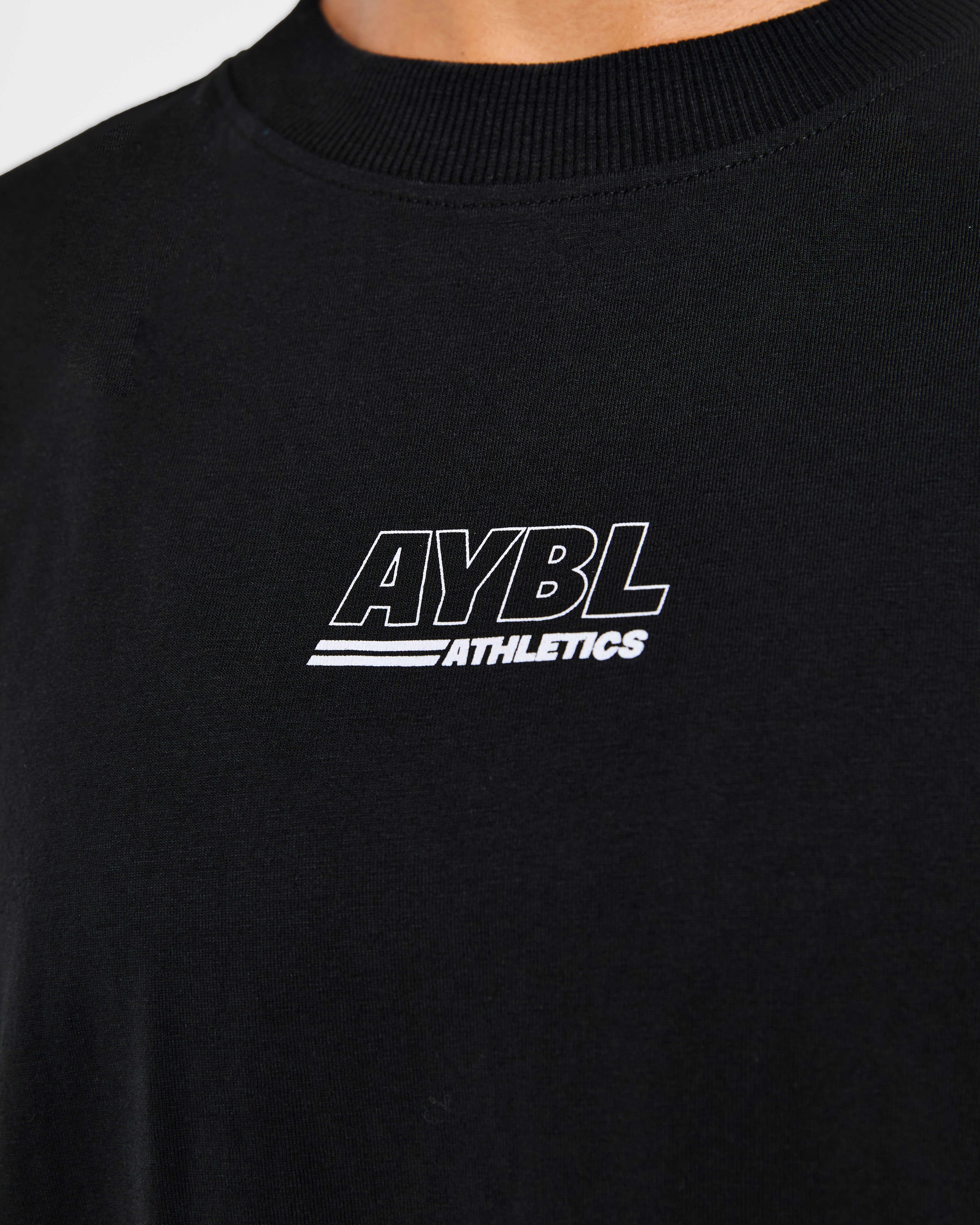 Athletics Track Oversized T Shirt - Noir/Blanc