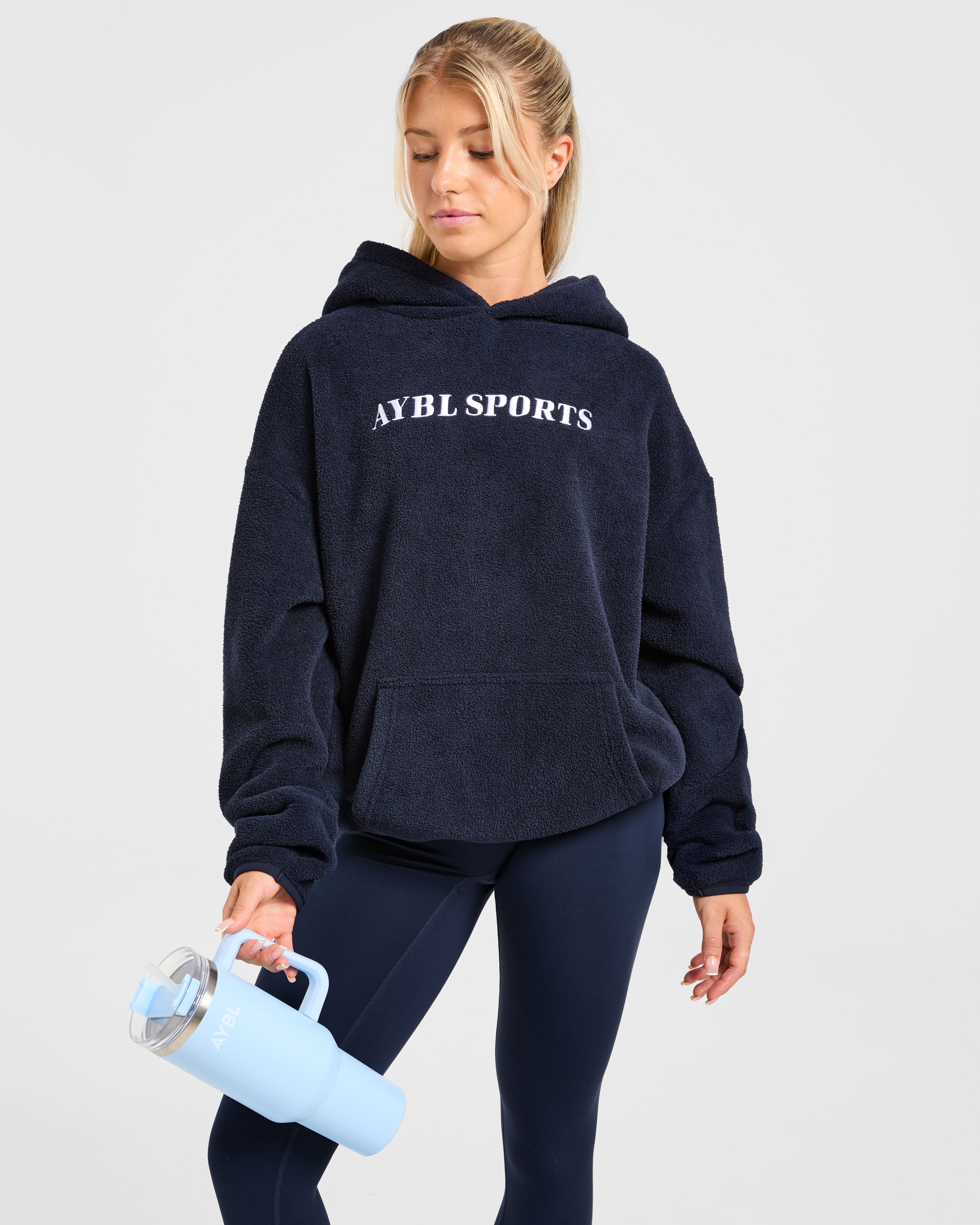 AYBL Sports Oversized Fleece Hoodie - Navy