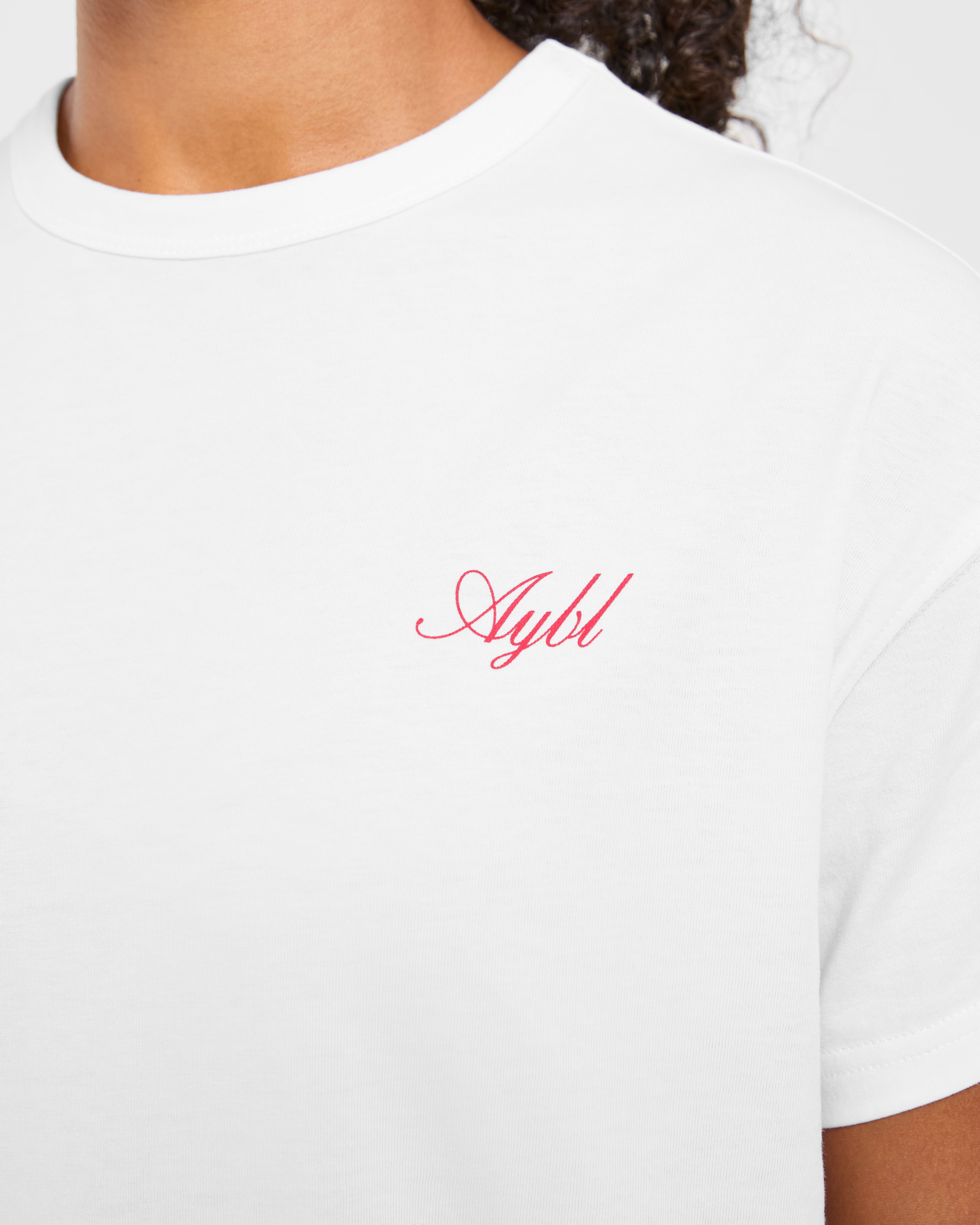 Athletics Sport Dept Oversized T Shirt - Blanc/Rouge