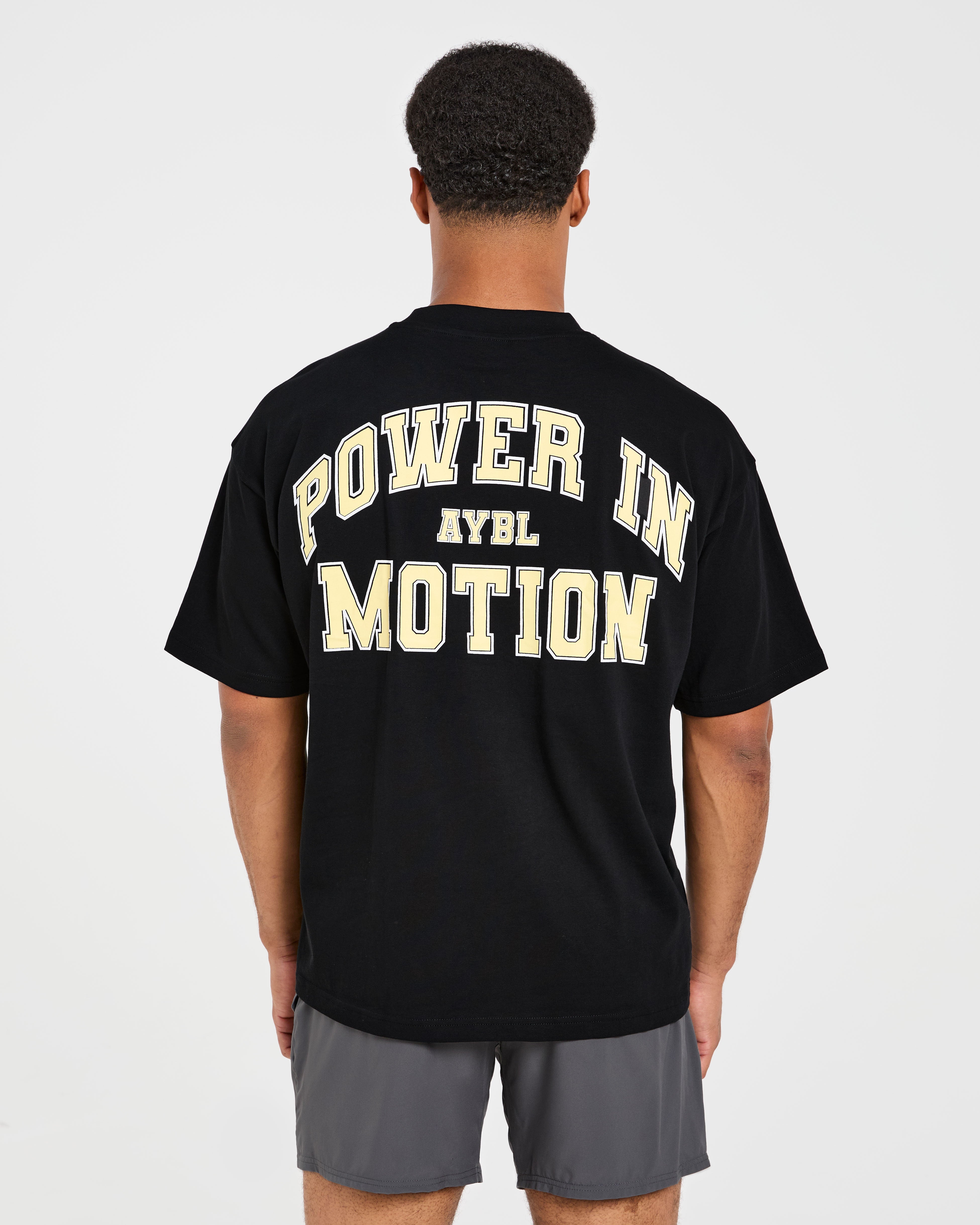 Power In Motion Oversized T Shirt - Noir/Jaune