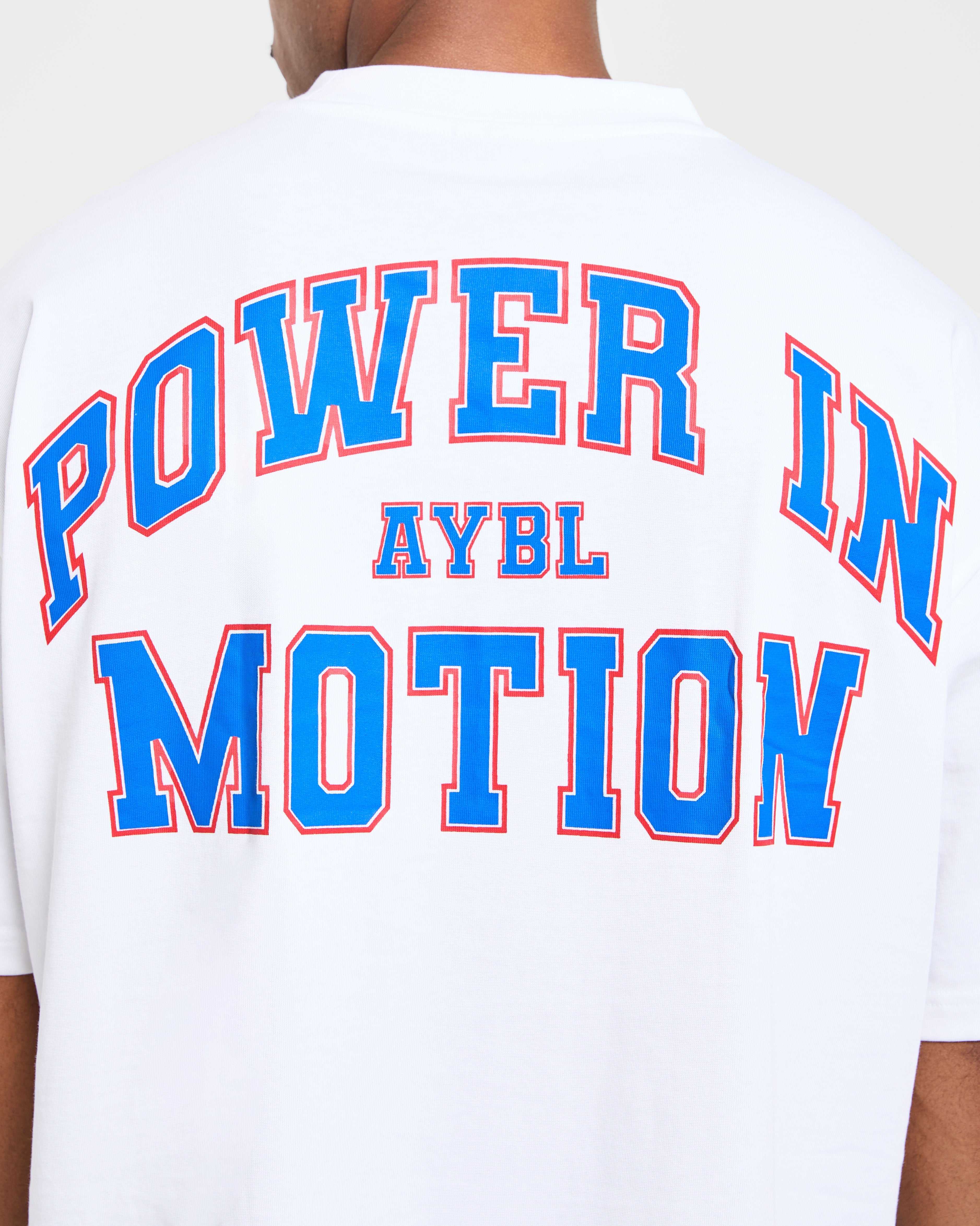 Power In Motion Oversized T Shirt - Blanc