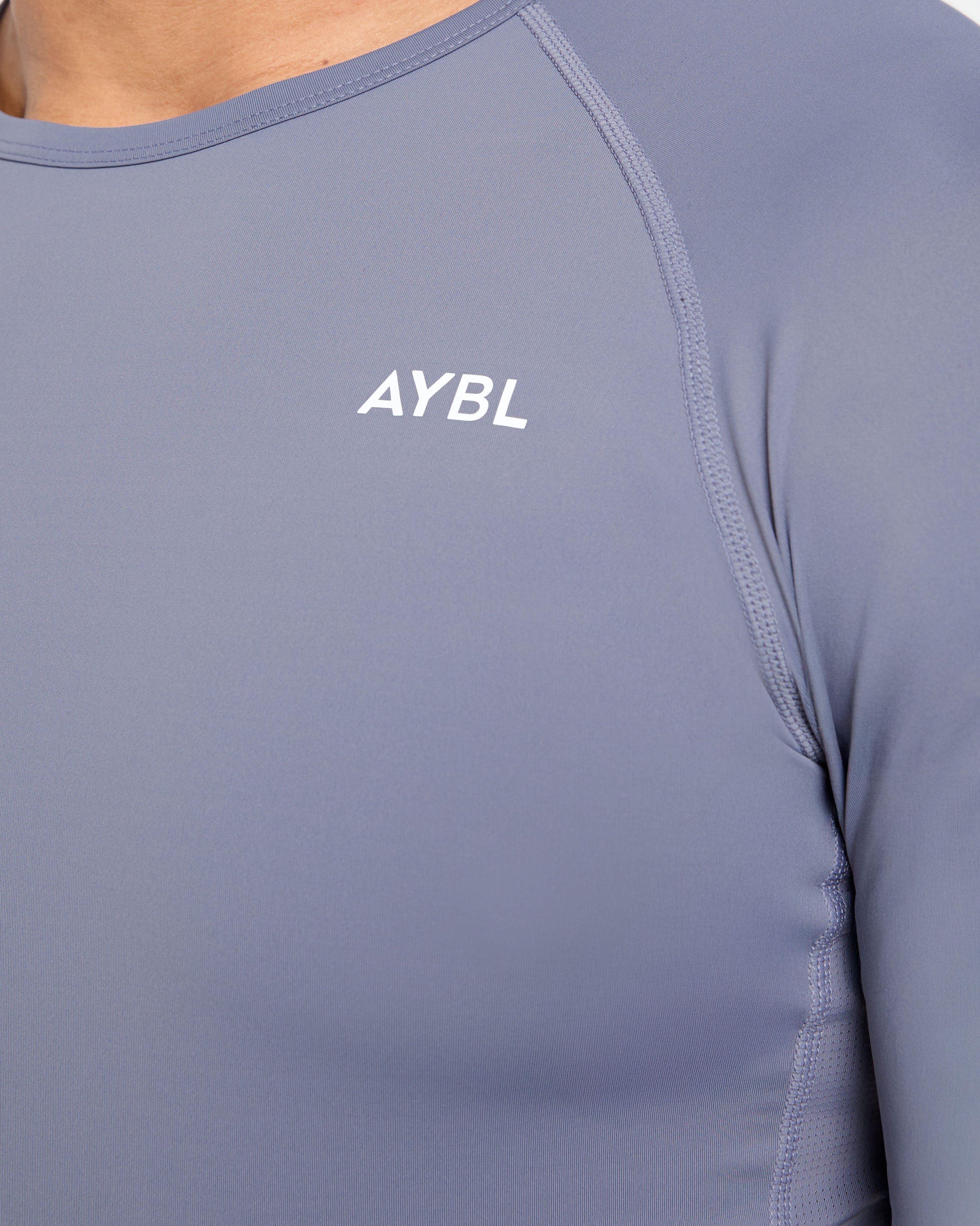 Compression Long Sleeve T Shirt - Slate Gris