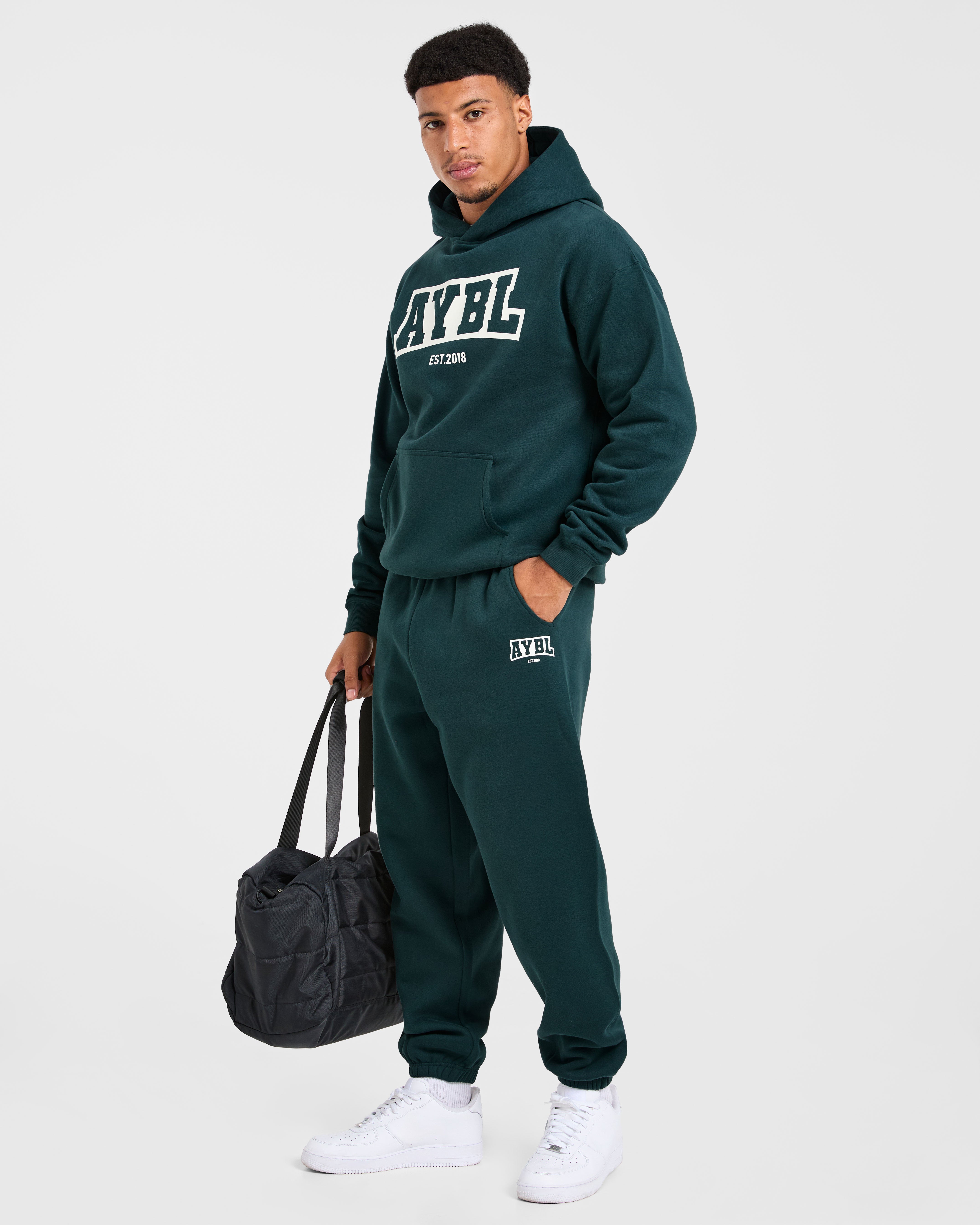 Academy Oversized Joggers - Pine Vert