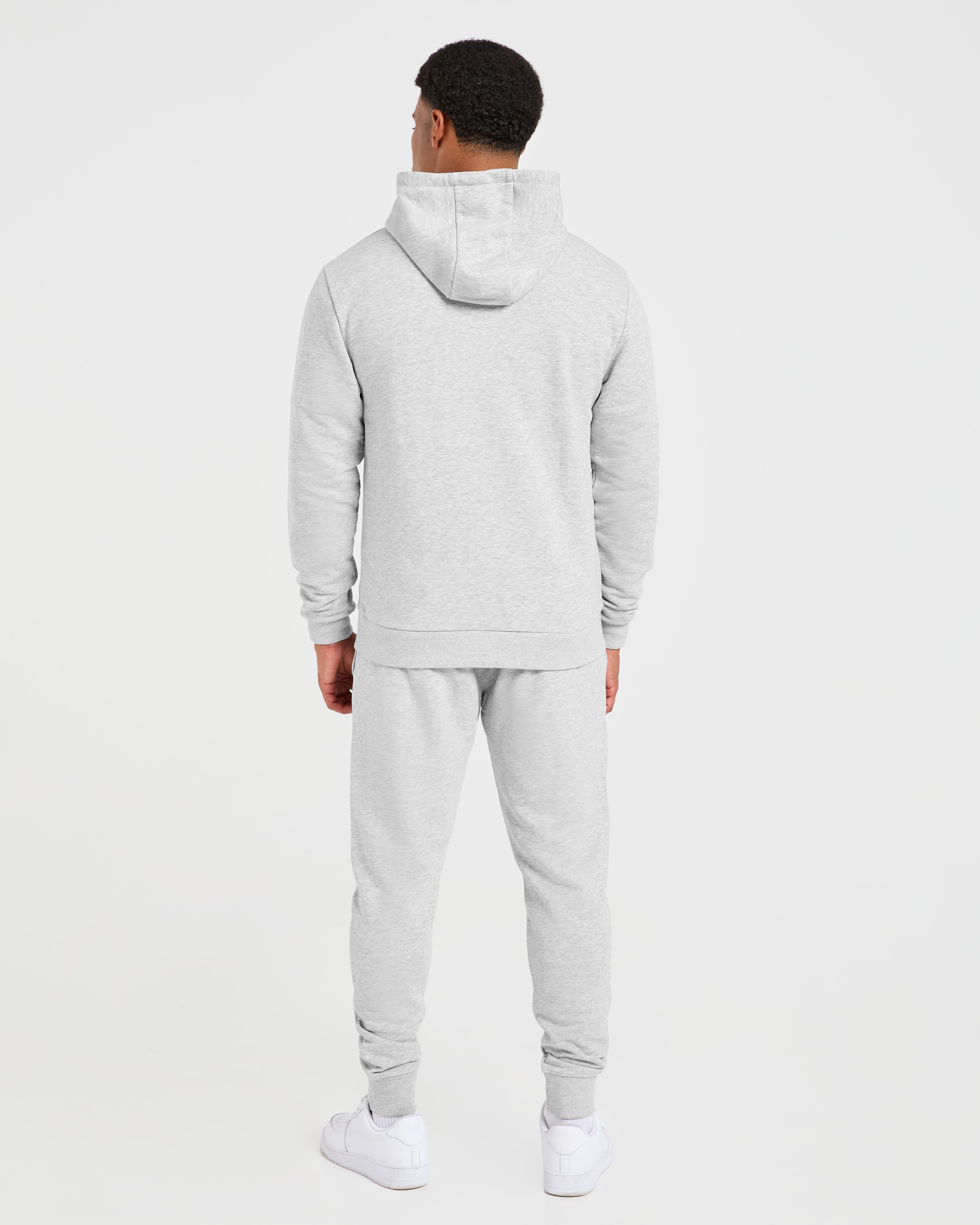 Essential Lightweight Zip Up Hoodie - Gris Marl