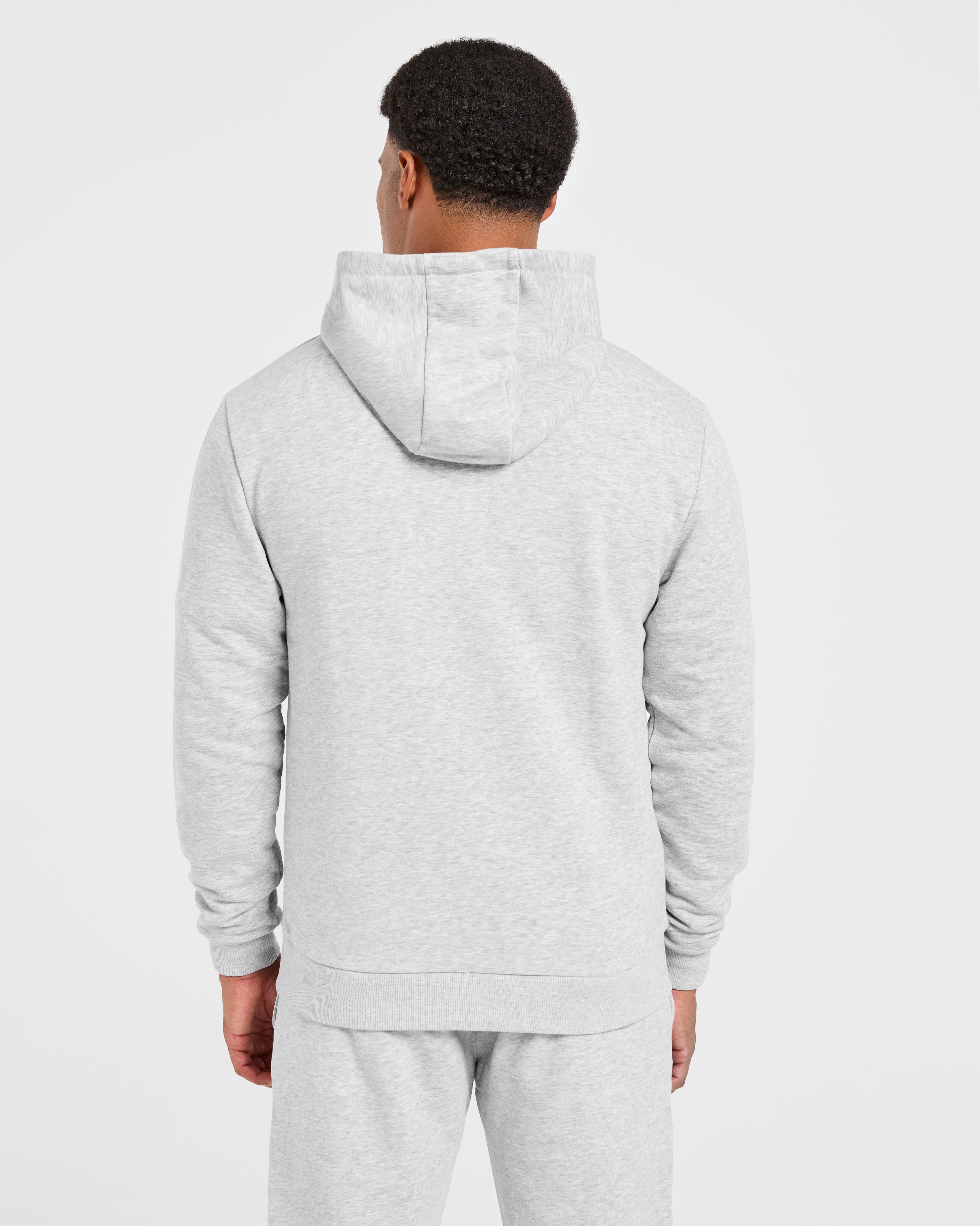 Essential Lightweight Zip Up Hoodie - Gris Marl