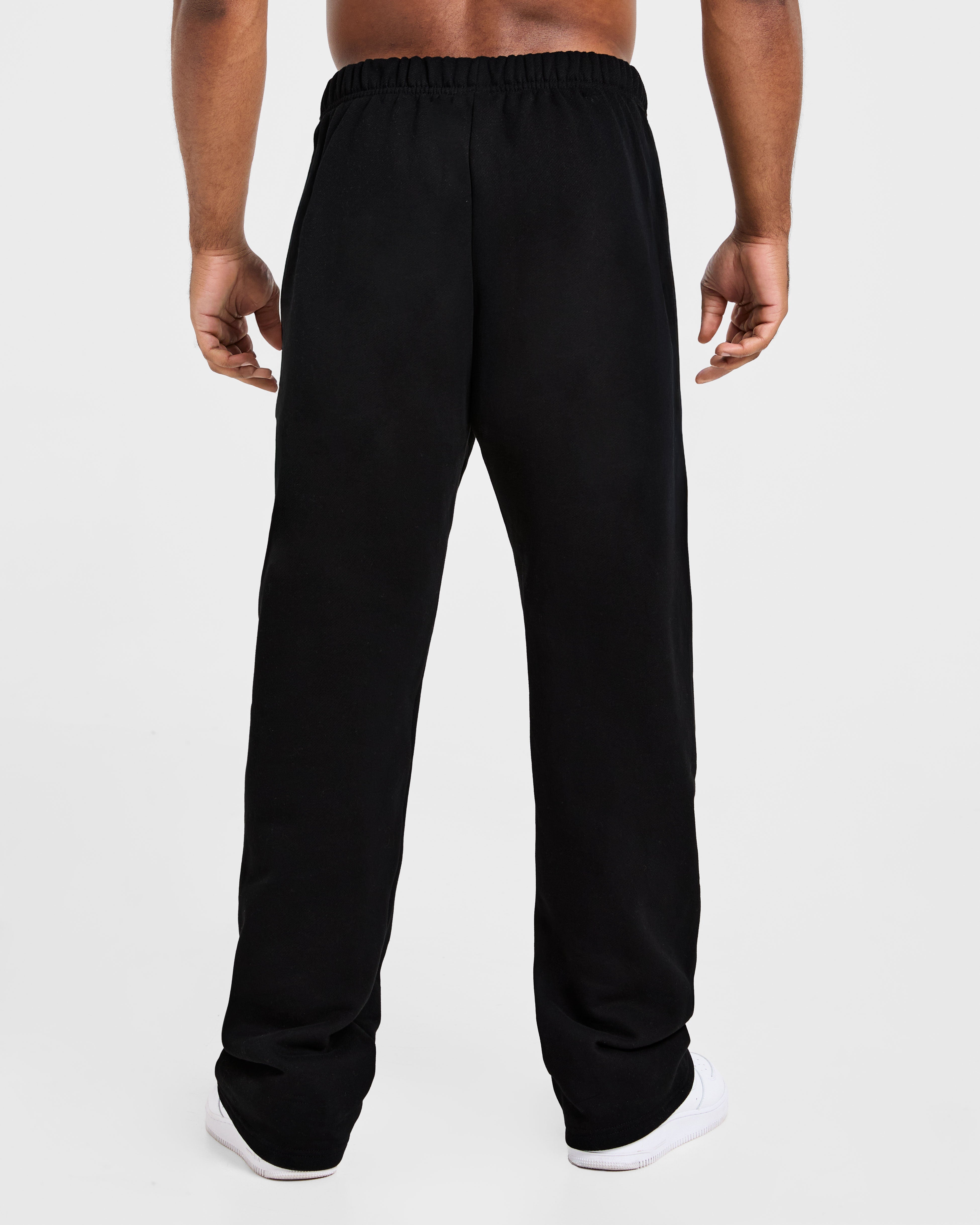 Essential Oversized Straight Leg Joggers - Noir