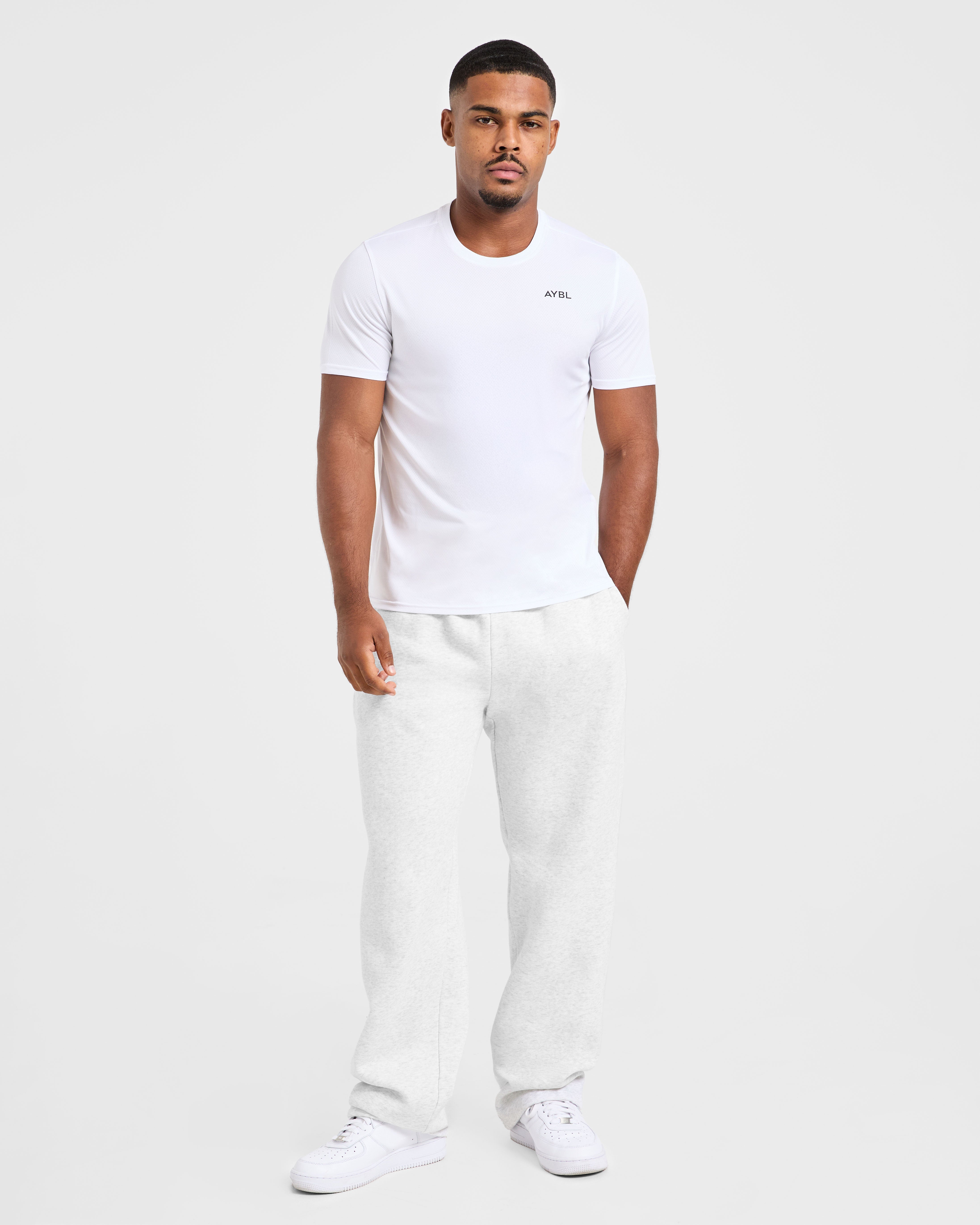 Essential Oversized Straight Leg Joggers - Gris Marl