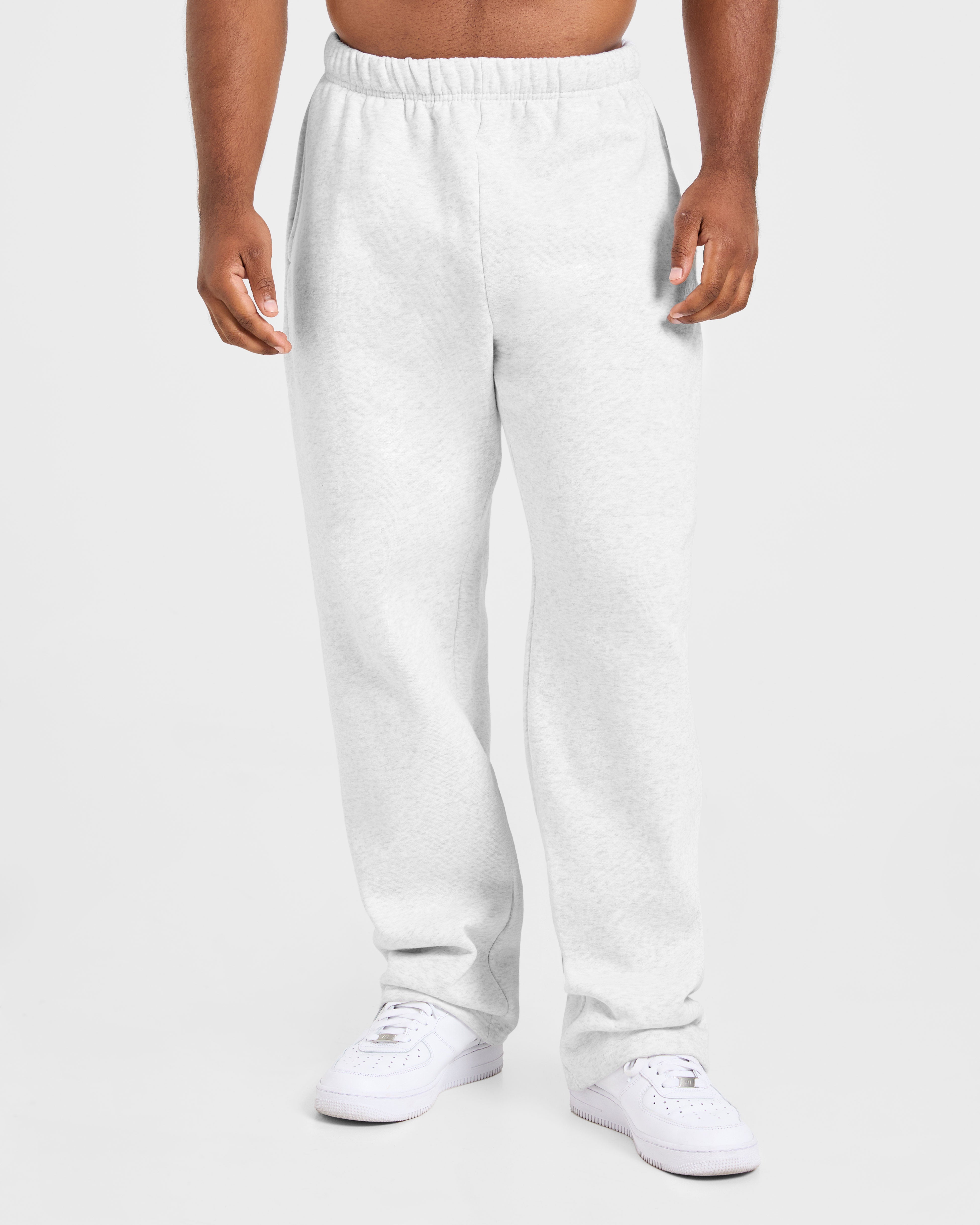 Essential Oversized Straight Leg Joggers - Gris Marl