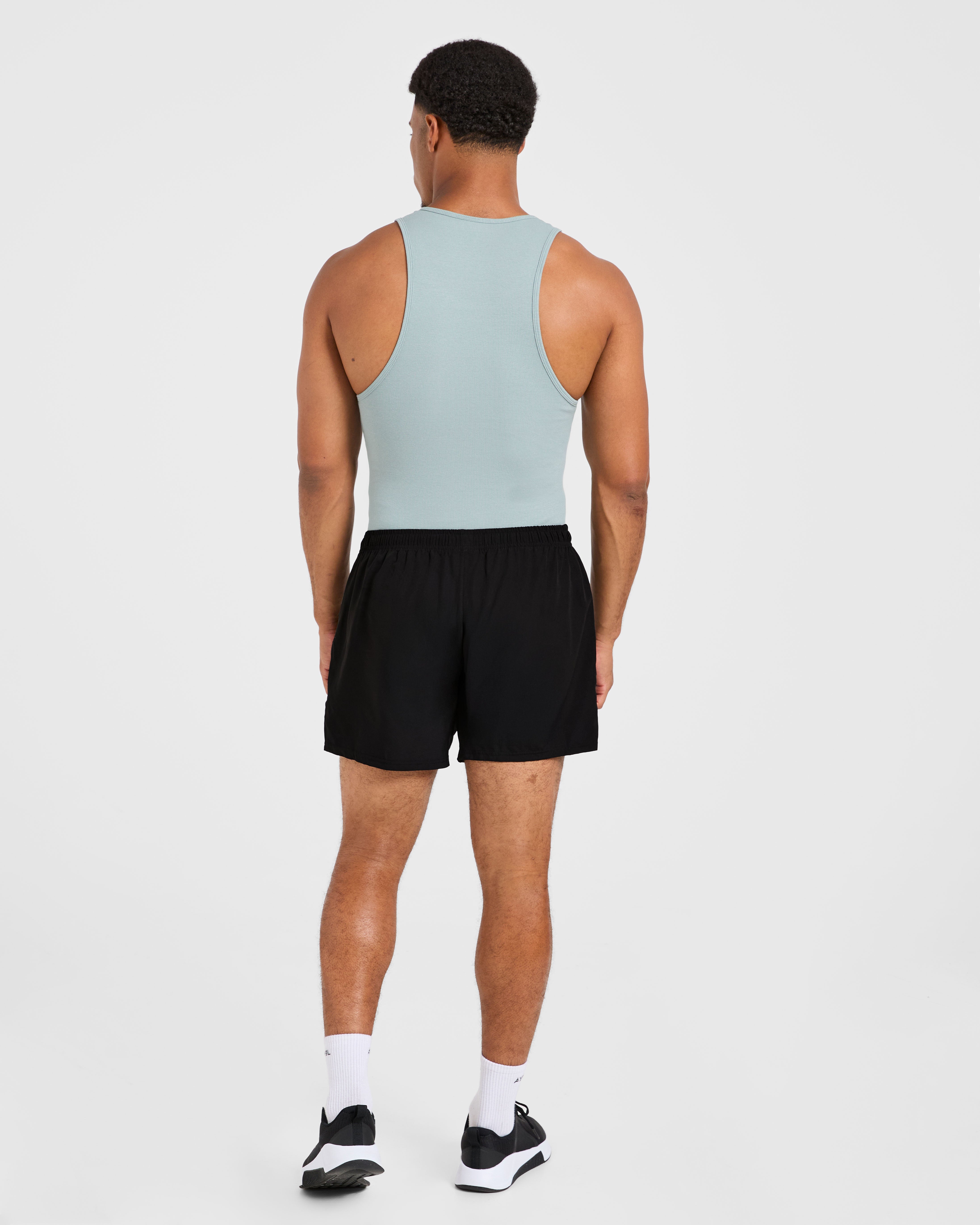 Muscle Ribbed Tank - Stone Bleu