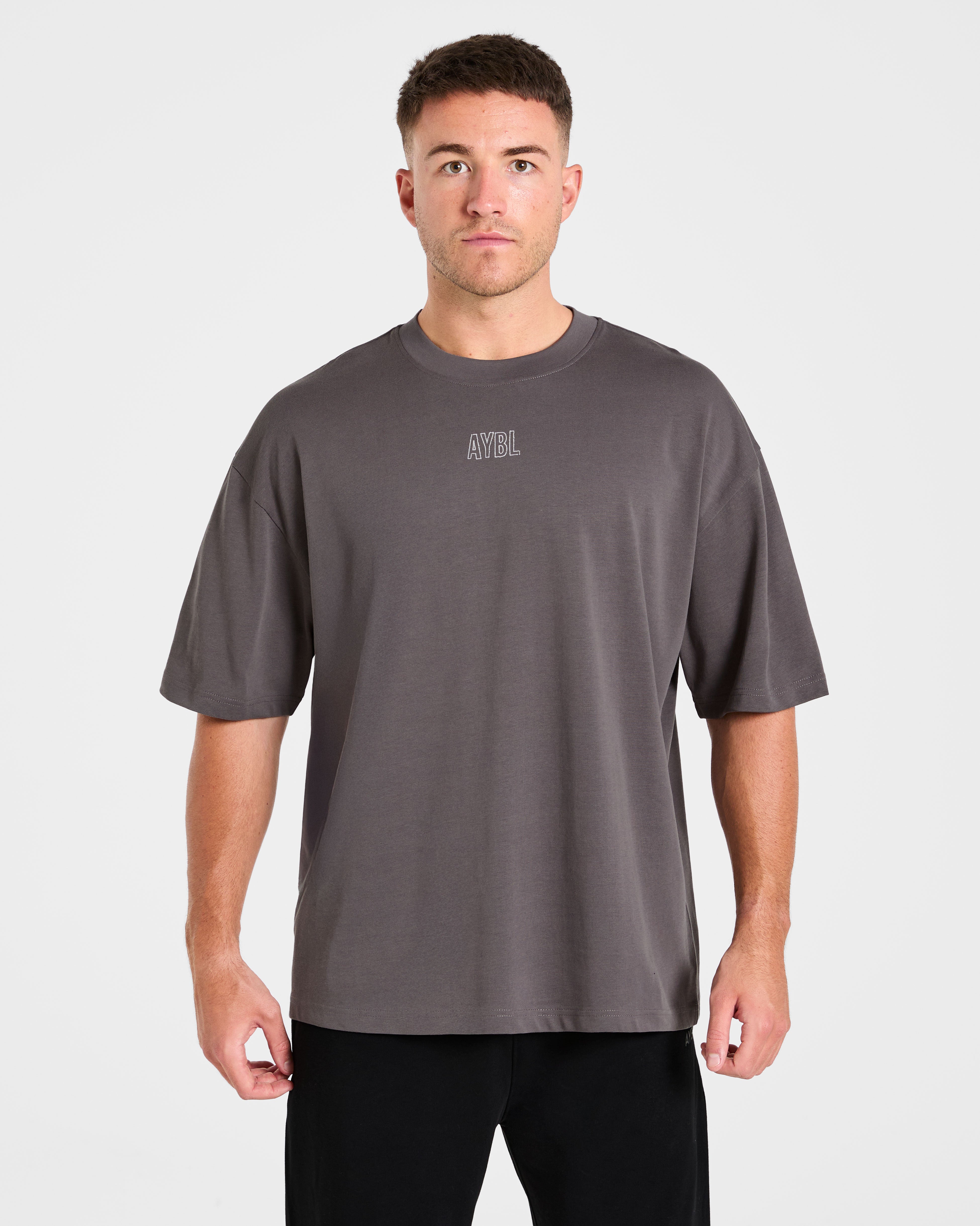 Doberman Strength Oversized T Shirt - Storm Gris