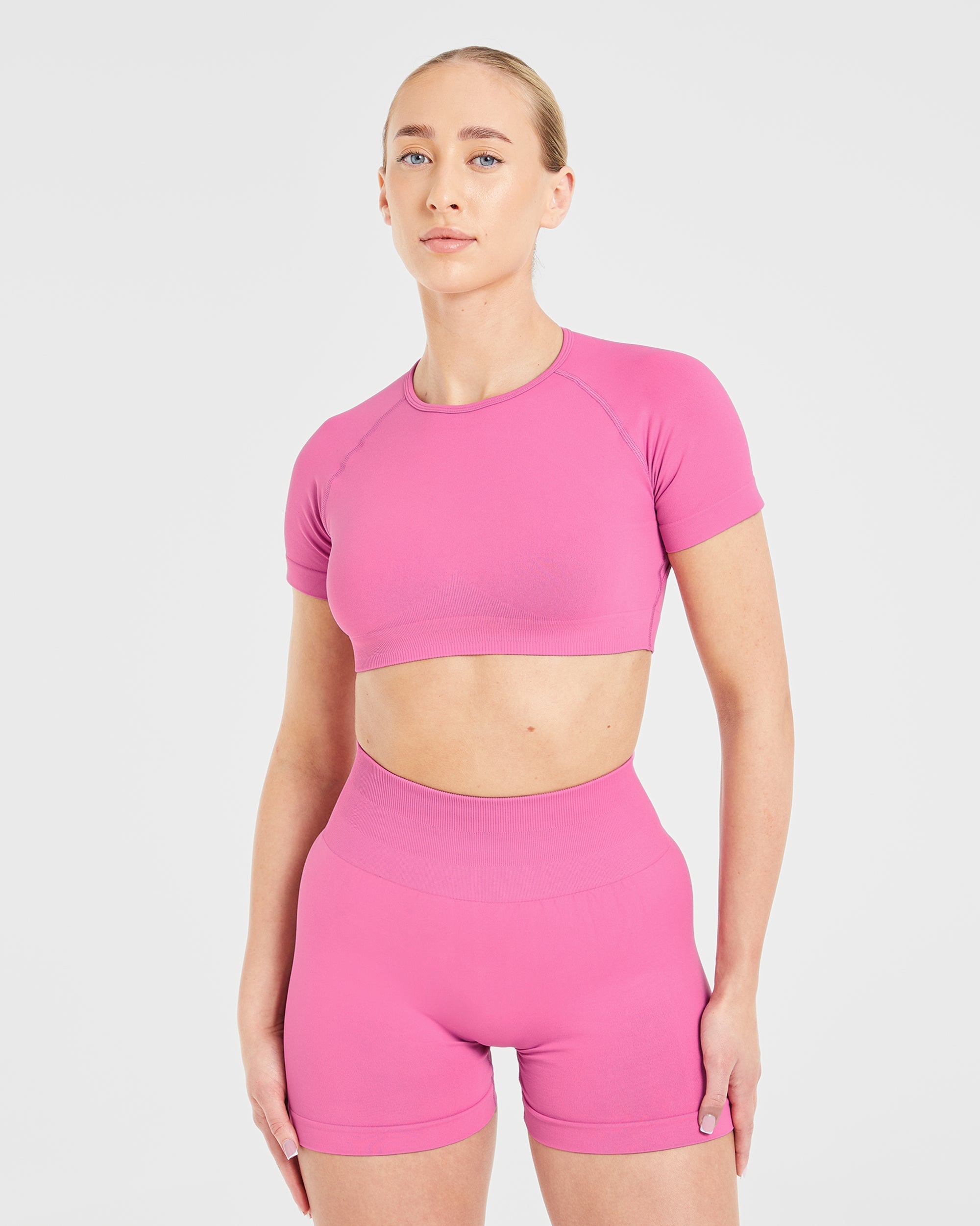 Power Seamless Crop Top - Rose