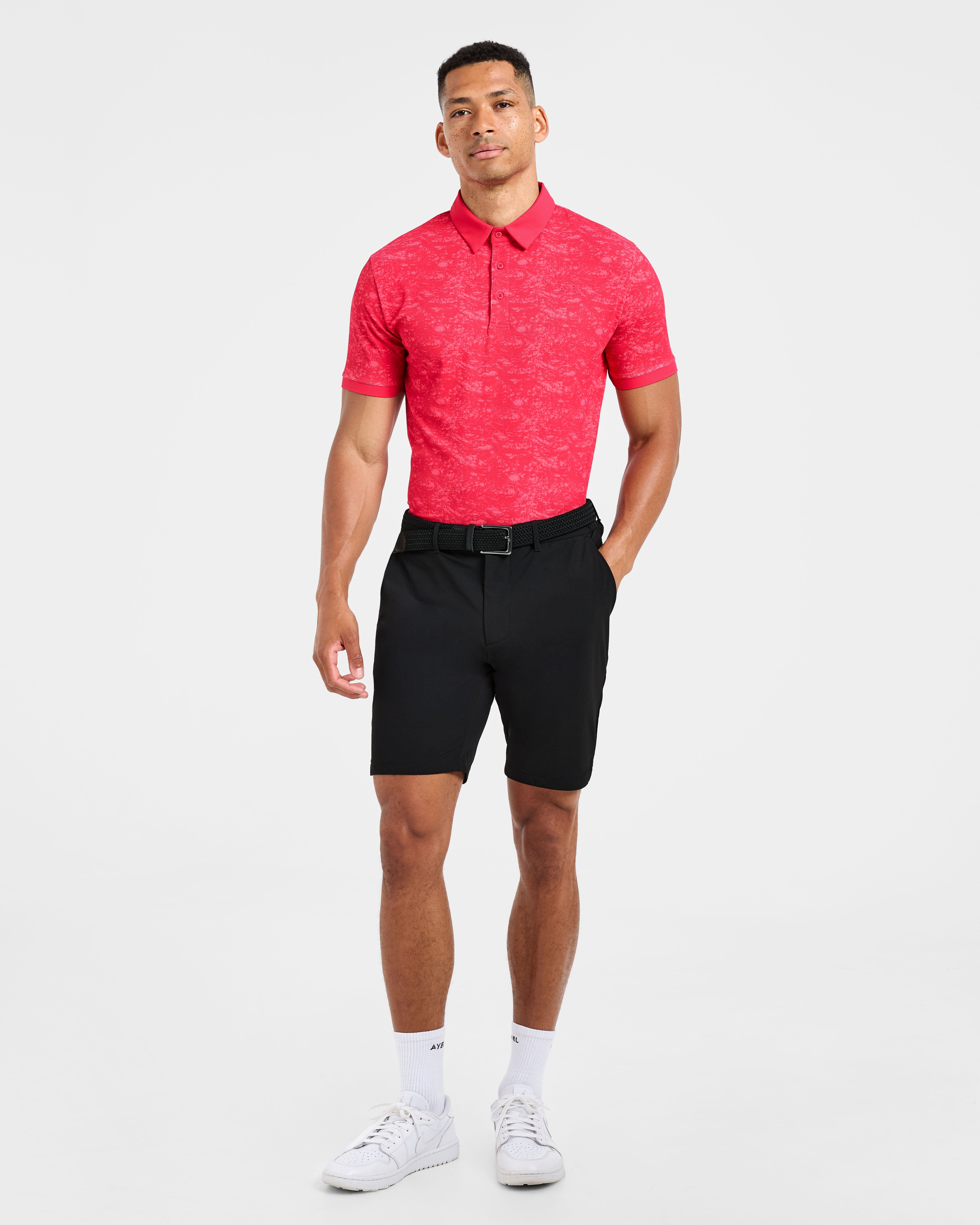 Precision Texture Polo - Summer Rouge