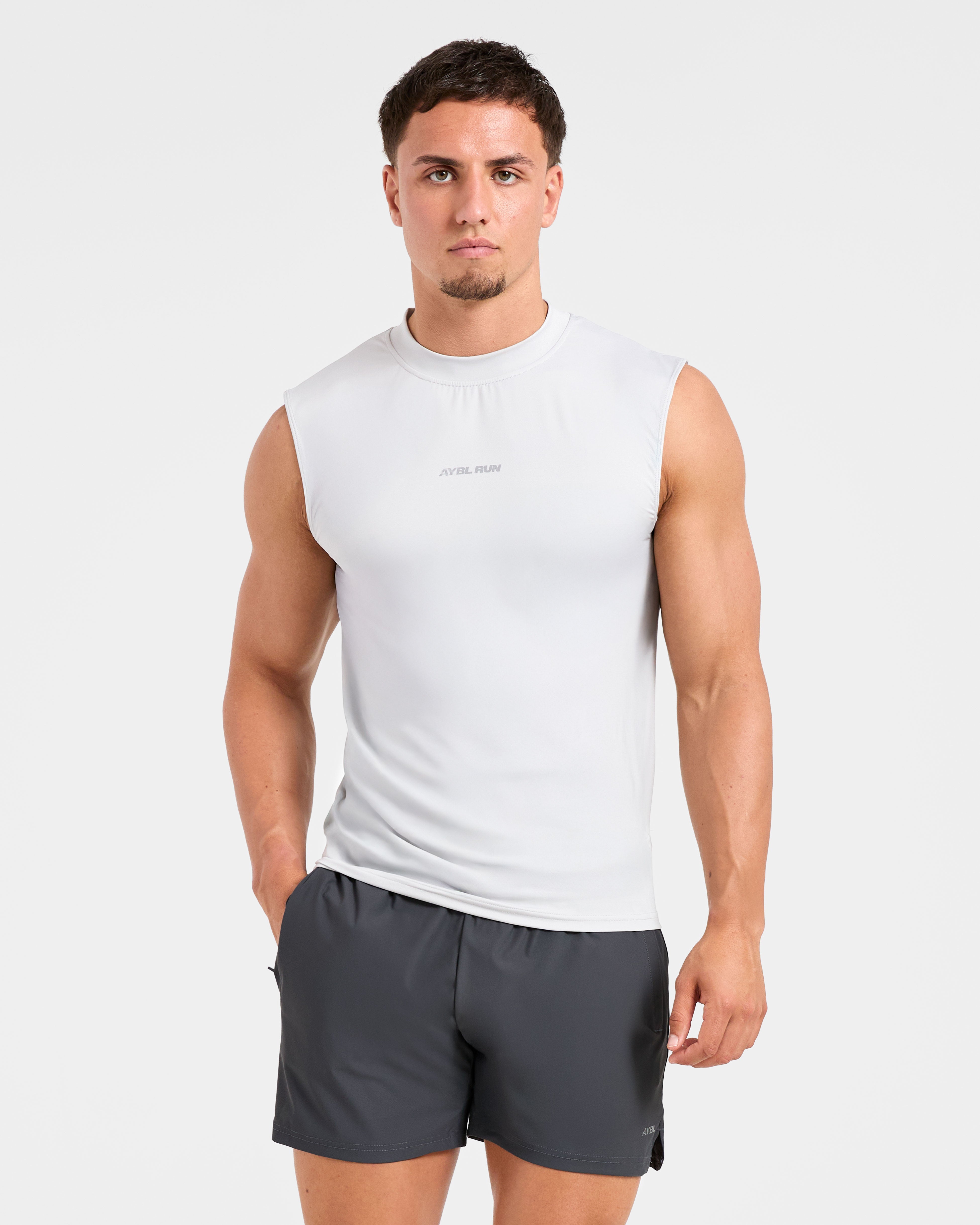 Run Slim Tank - Ice Gris