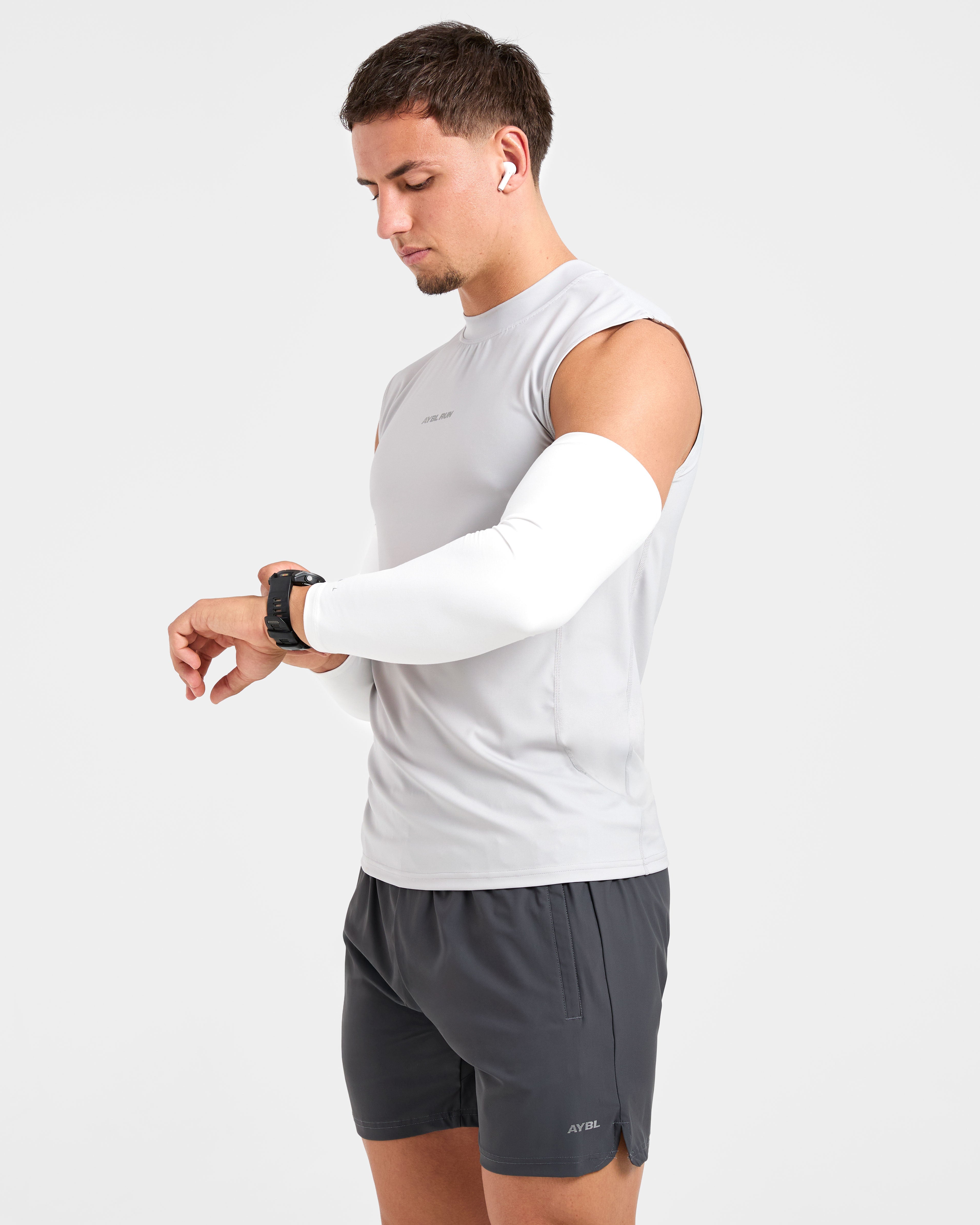 Base Layer Arm Sleeves - Blanc