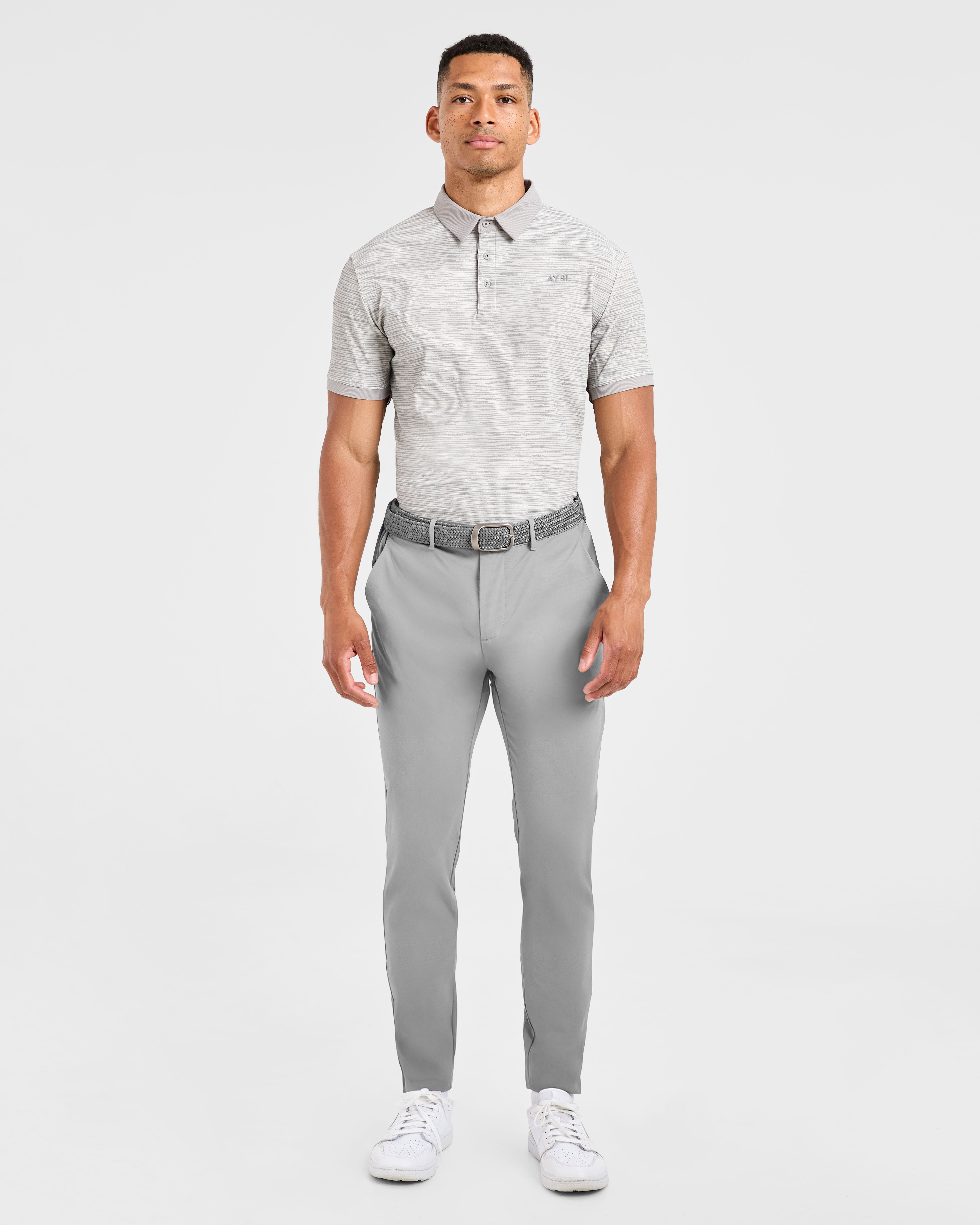 Precision Stripe Polo - Gris