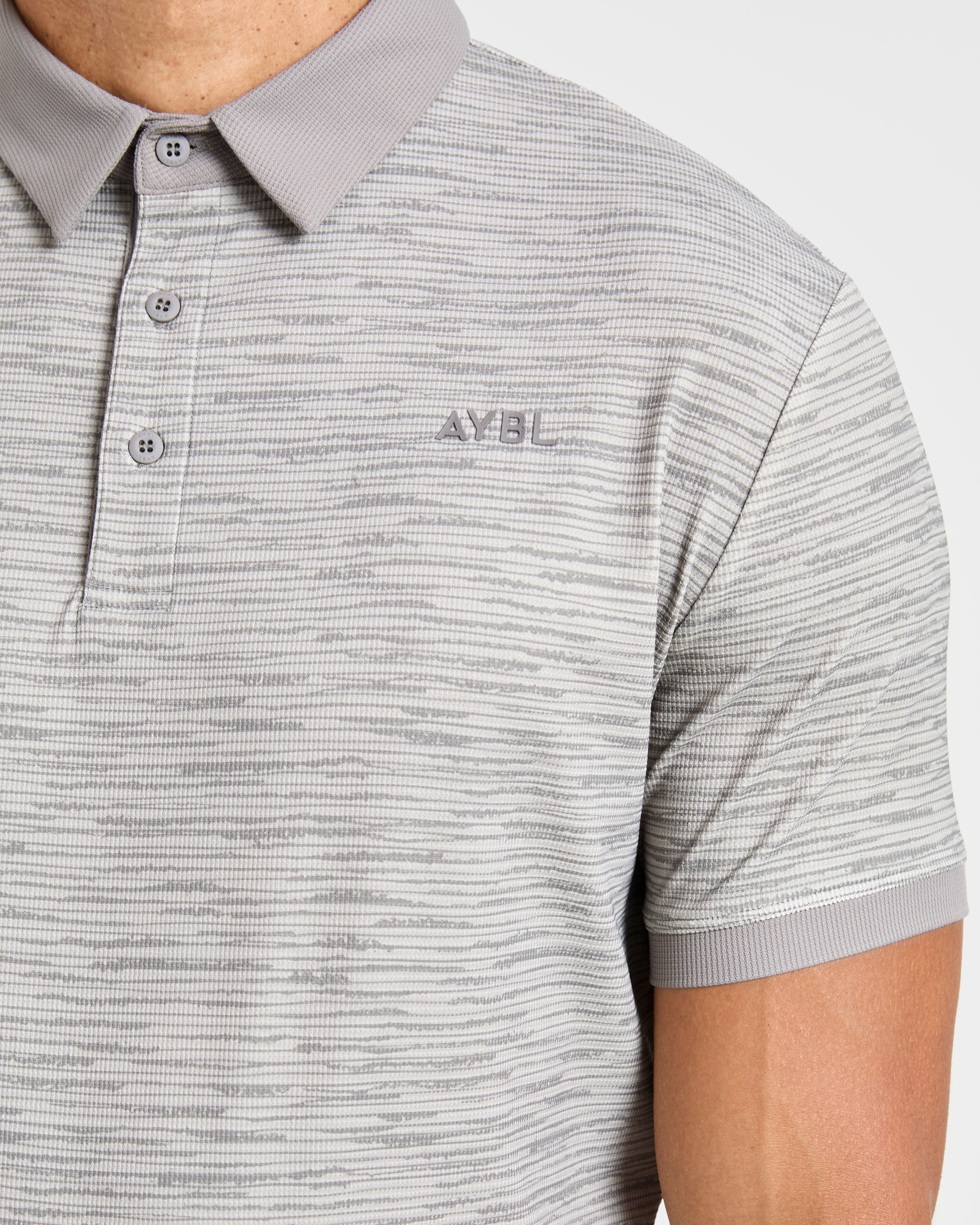 Precision Stripe Polo - Gris