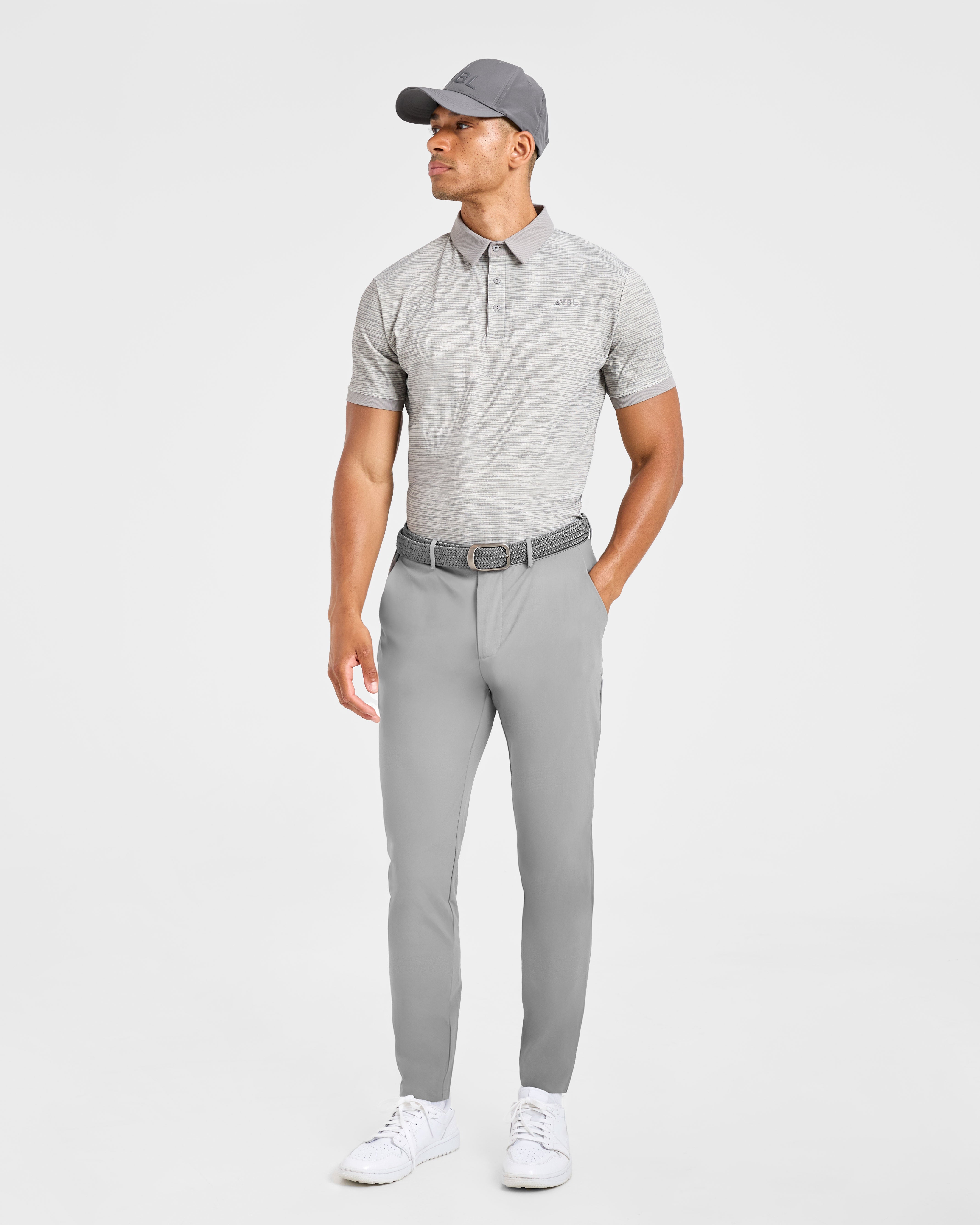 Precision Stripe Polo - Gris
