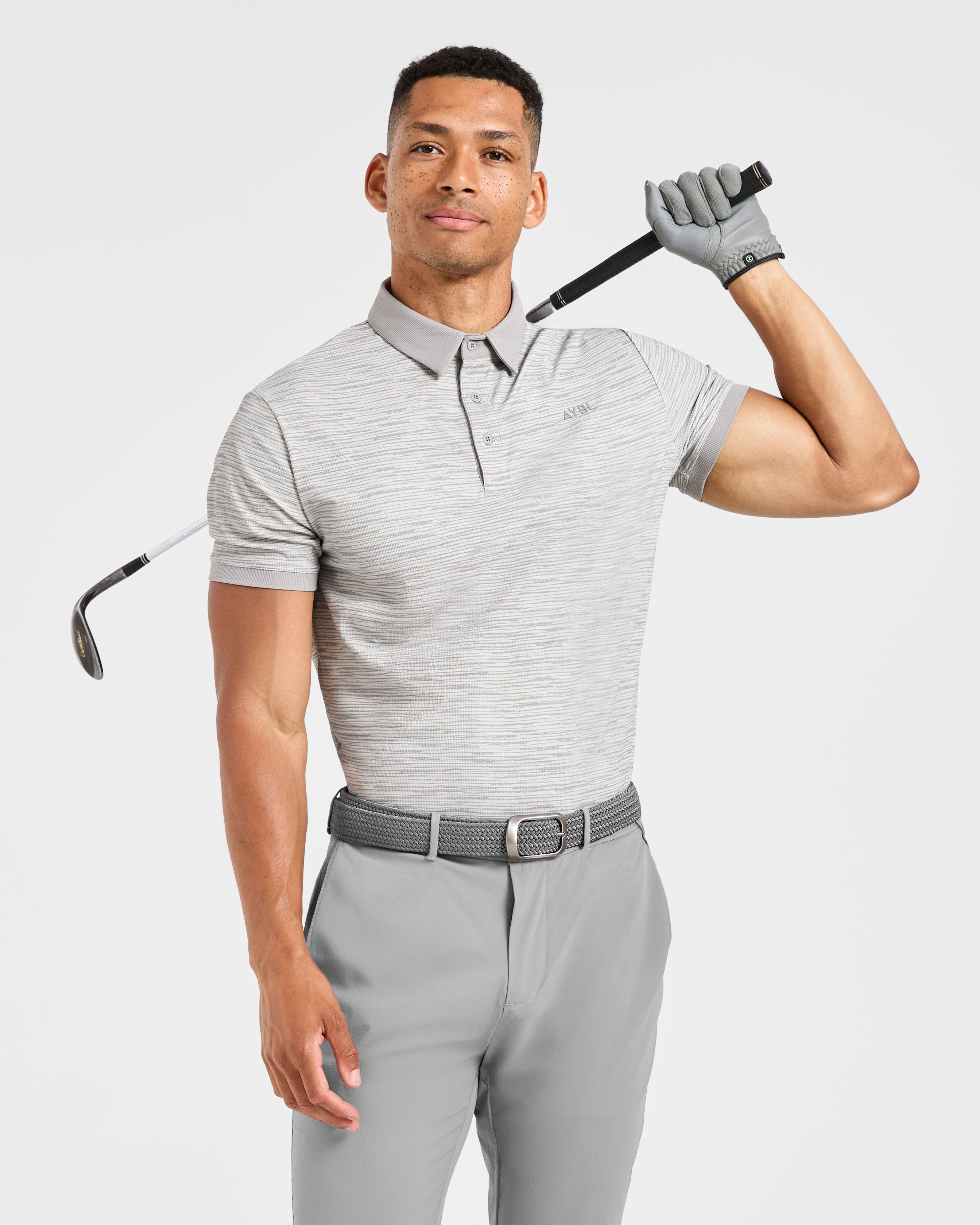 Precision Stripe Polo - Gris
