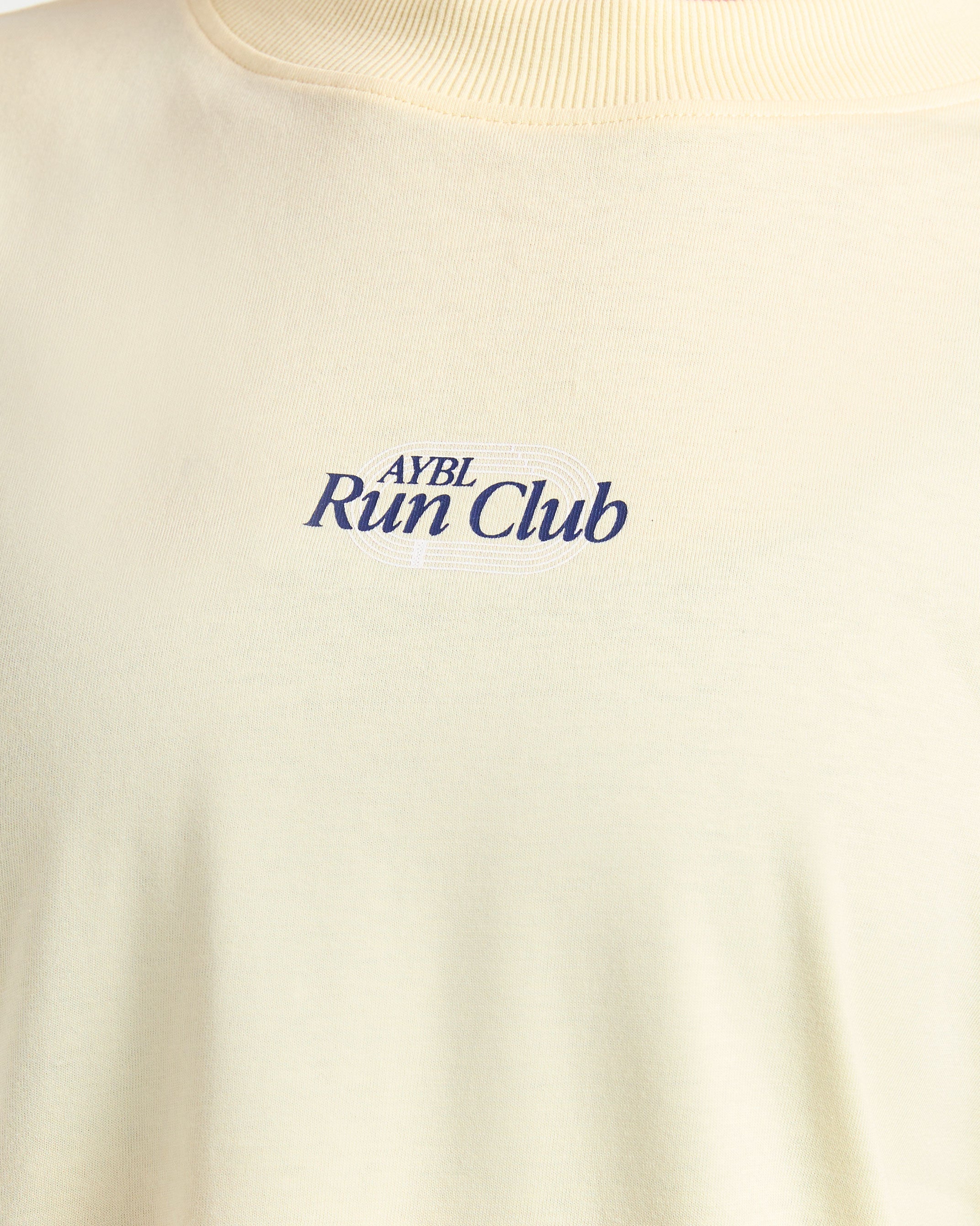 Run Club Oversized T Shirt - Butter Jaune