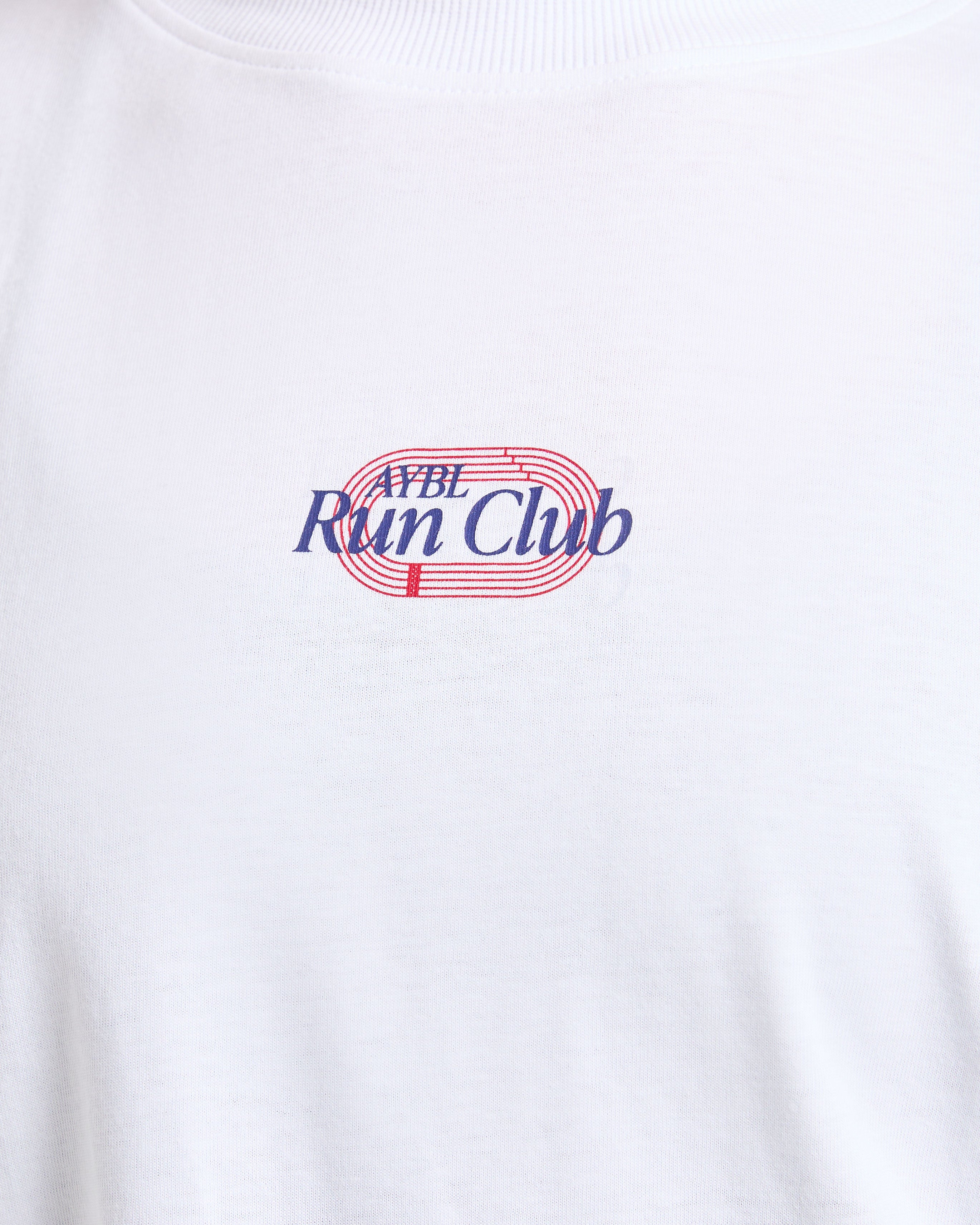 Run Club Oversized T Shirt - Blanc