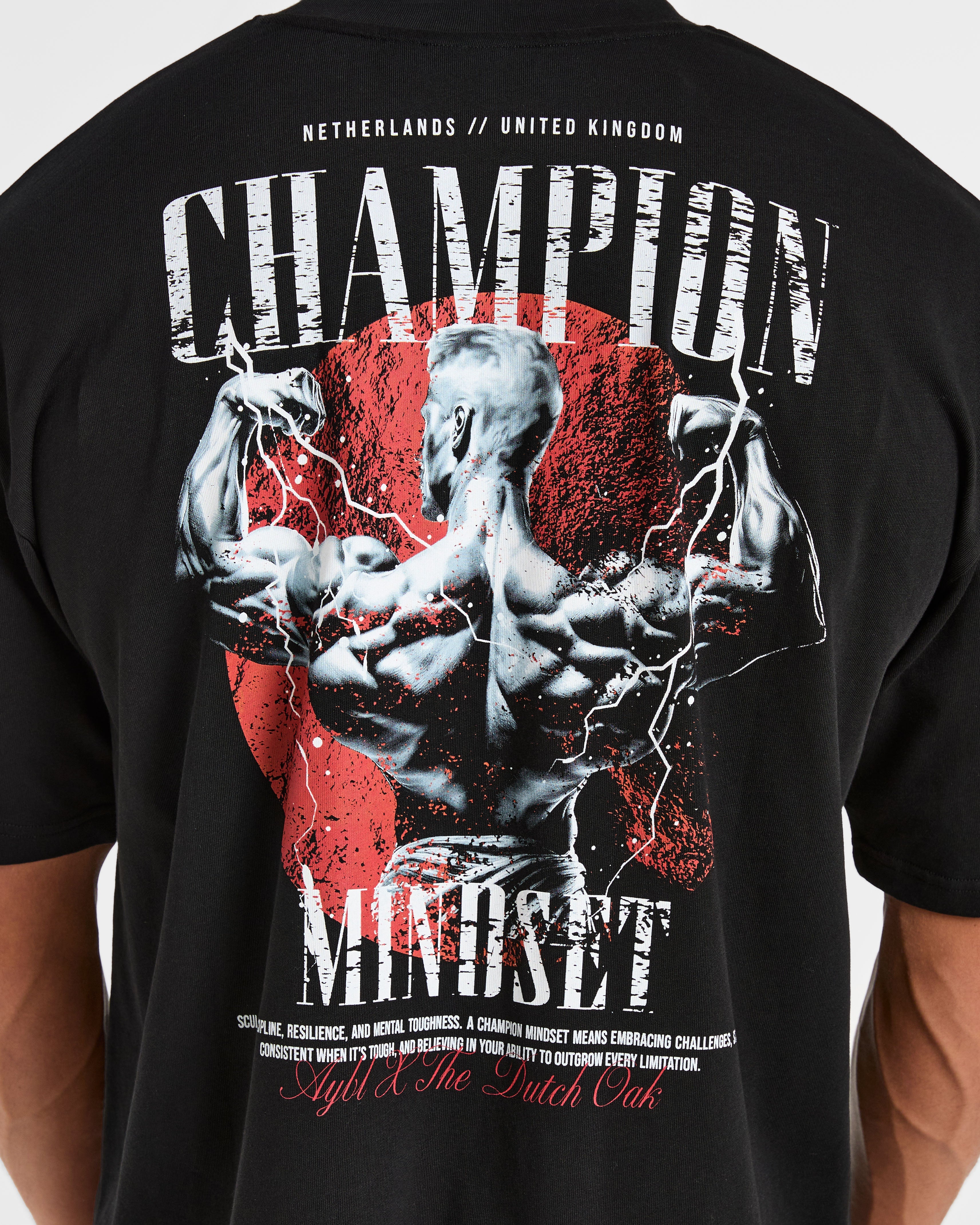 Wesley Vissers x Champion Mindset Oversized T Shirt - Noir