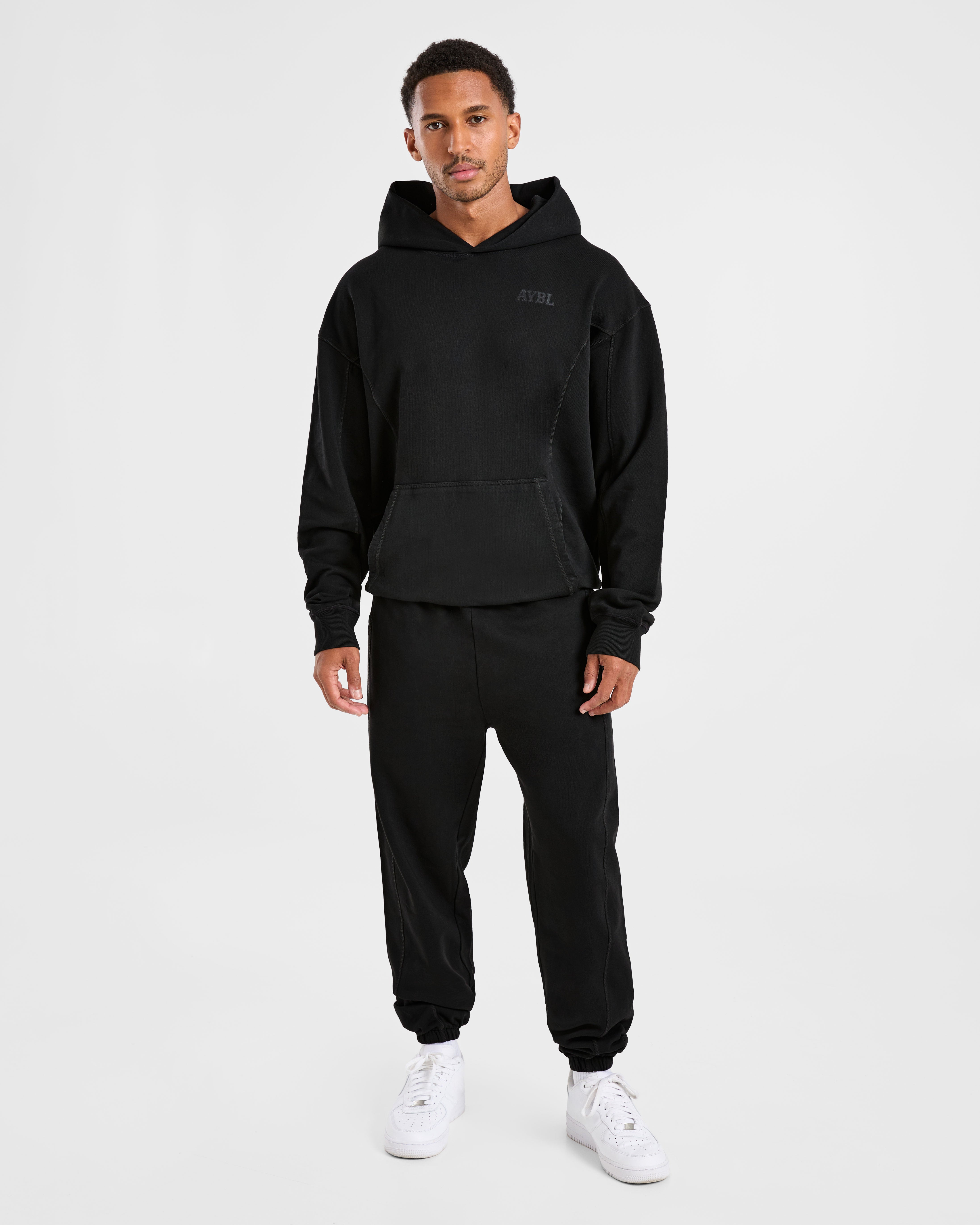 Lift Club Distressed Joggers - Noir/Charcoal