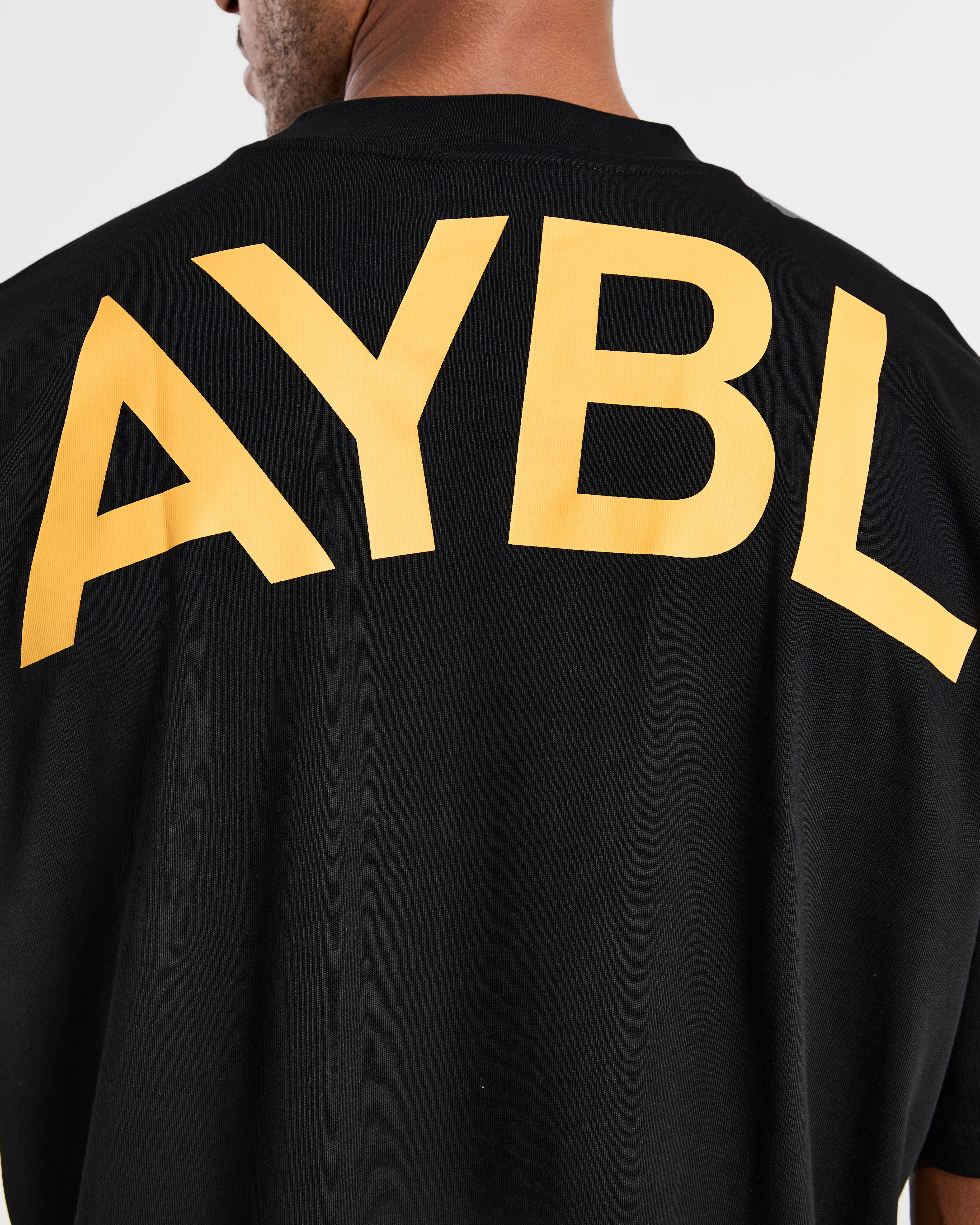Essential Oversized T Shirt - Noir/Mango Jaune