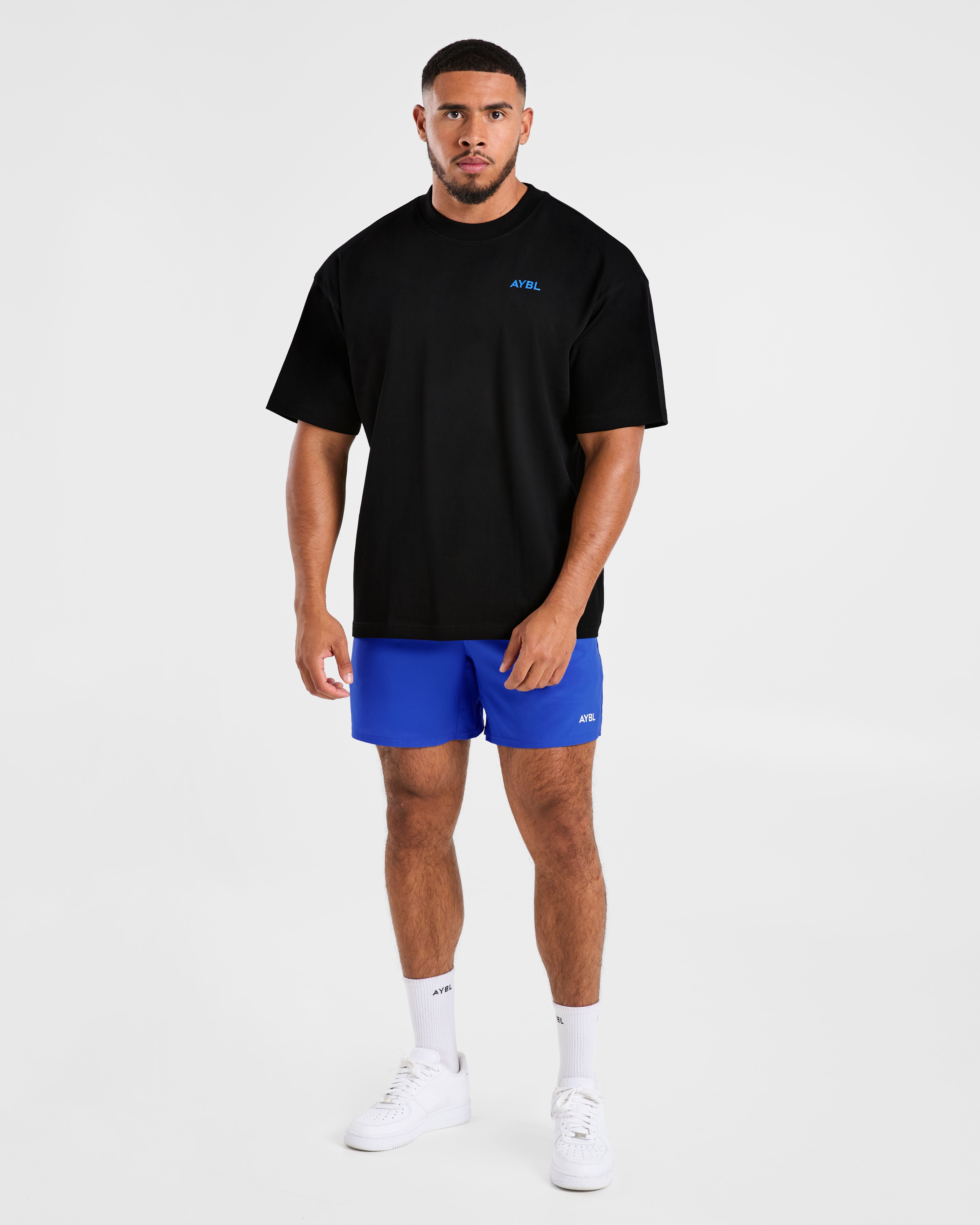 Essential Oversized T Shirt - Noir/Cobalt