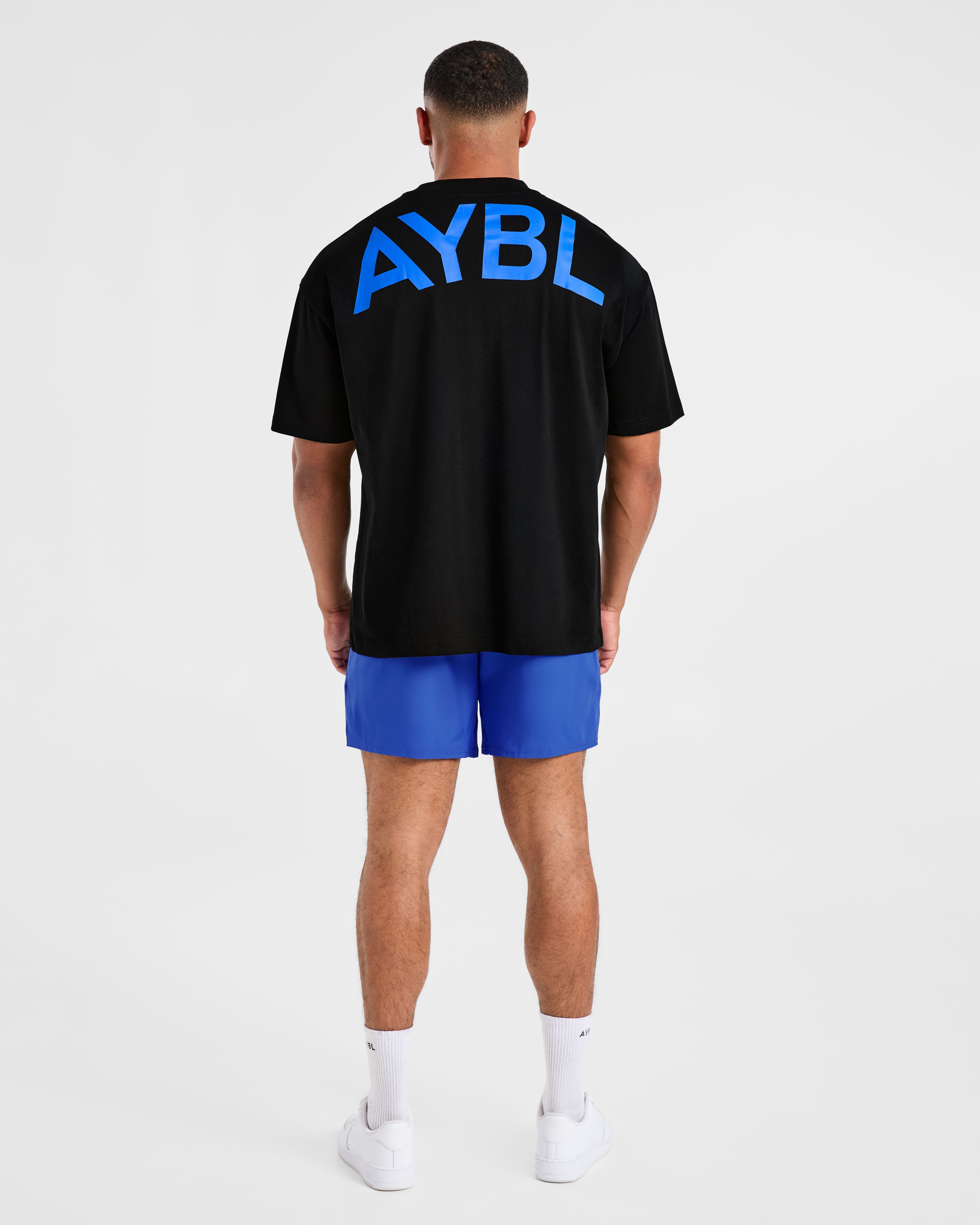 Essential Oversized T Shirt - Noir/Cobalt