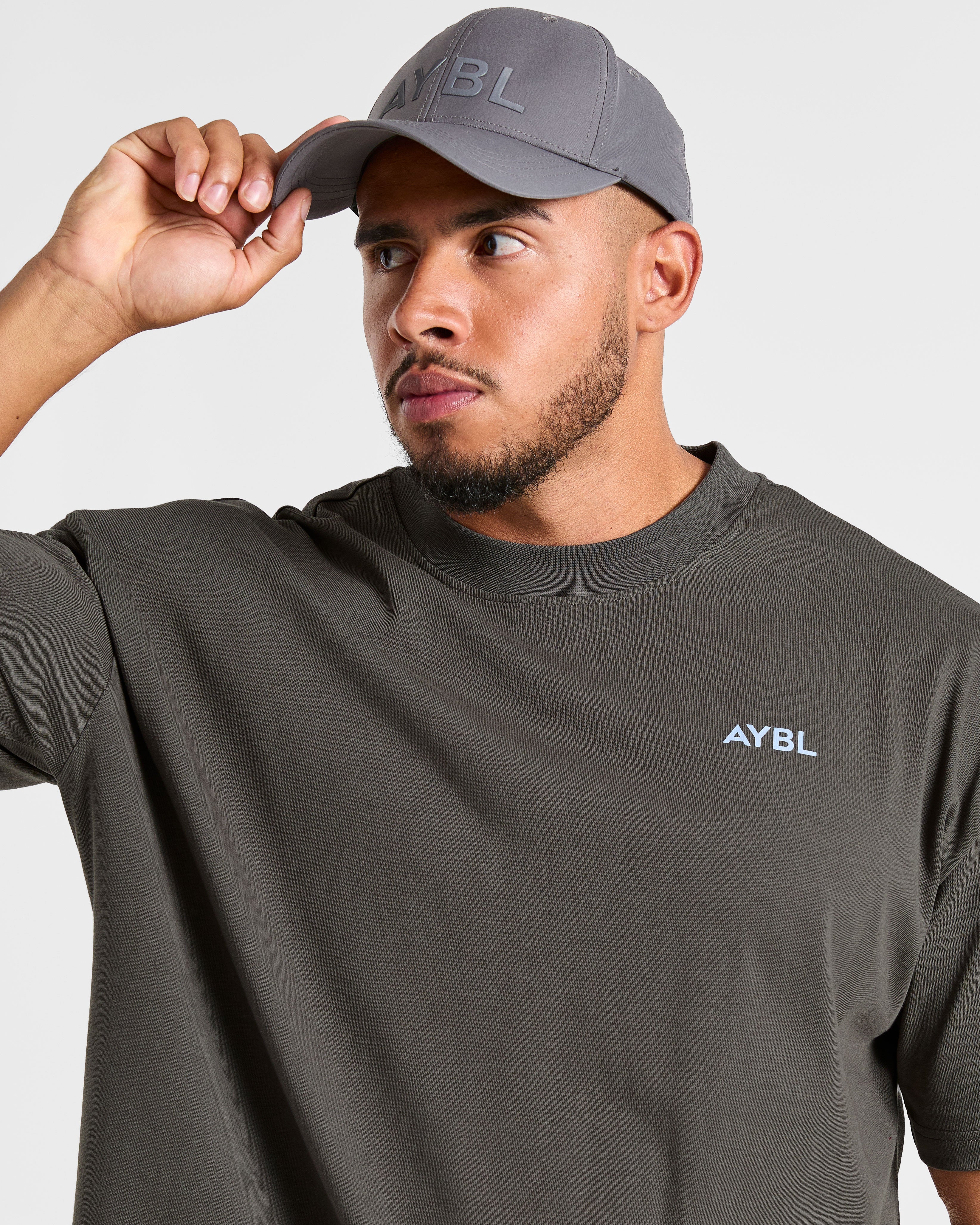Essential Oversized T Shirt - Charcoal/Cornflower Bleu