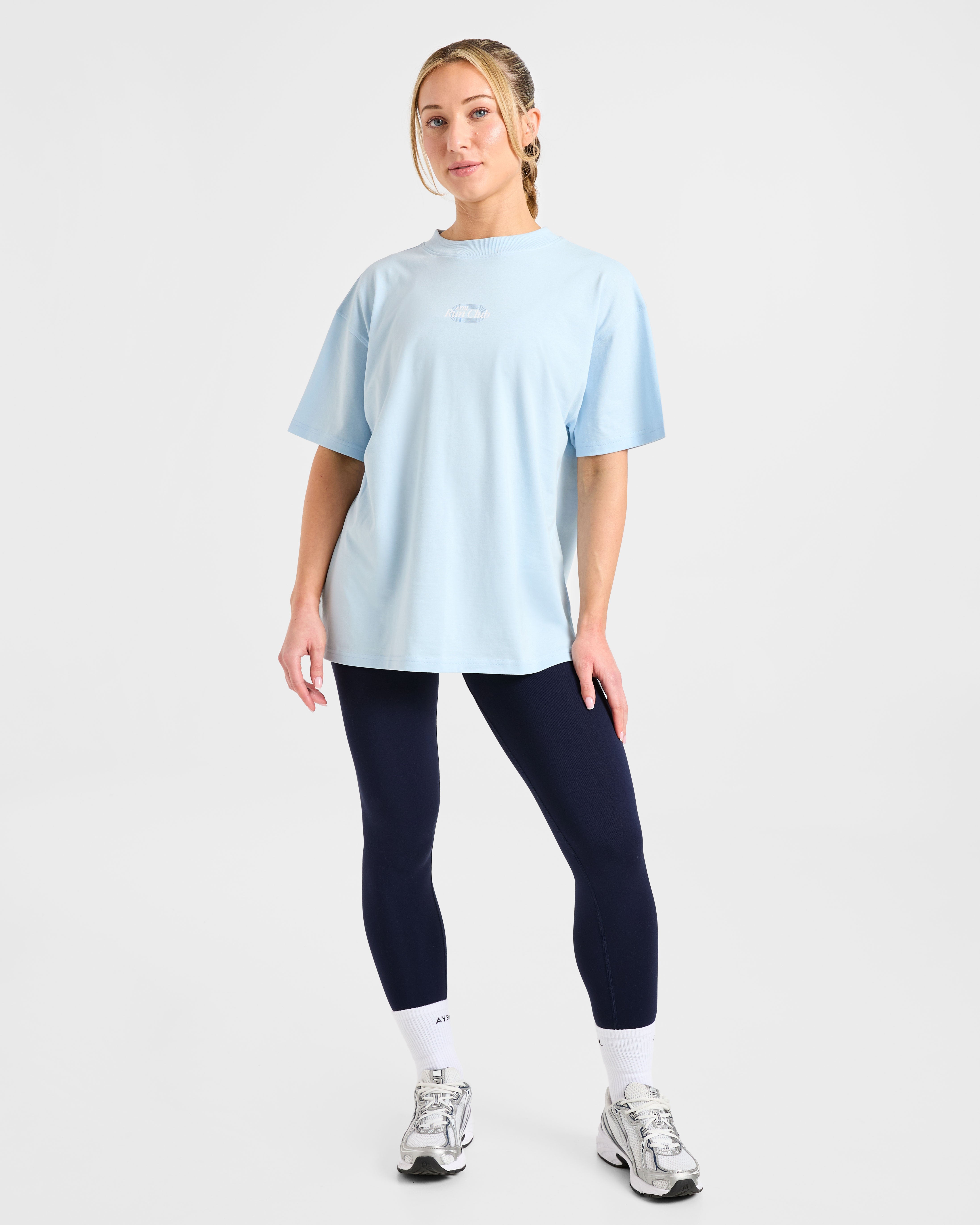 Run Club Oversized T Shirt - Bleu