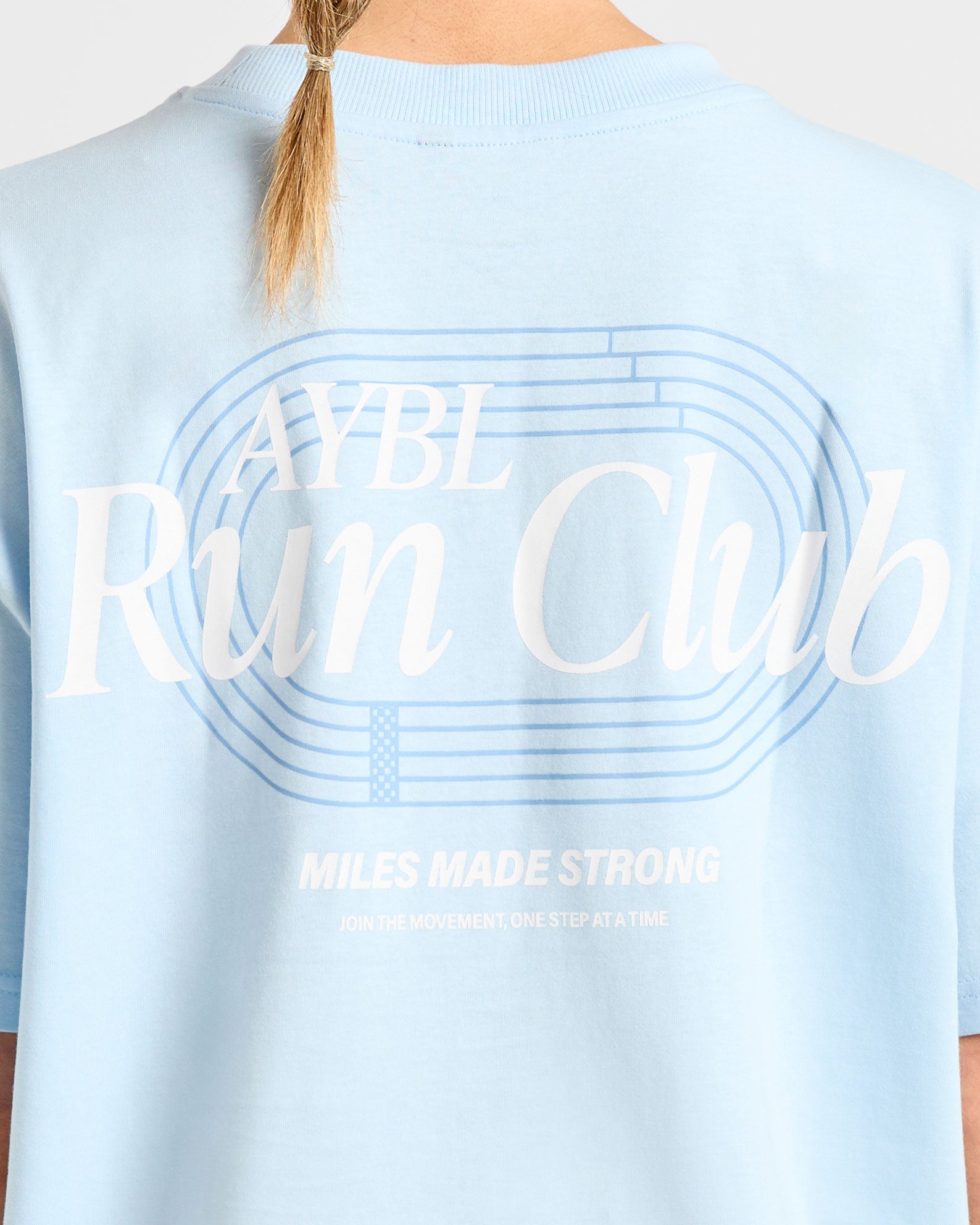 Run Club Oversized T Shirt - Bleu