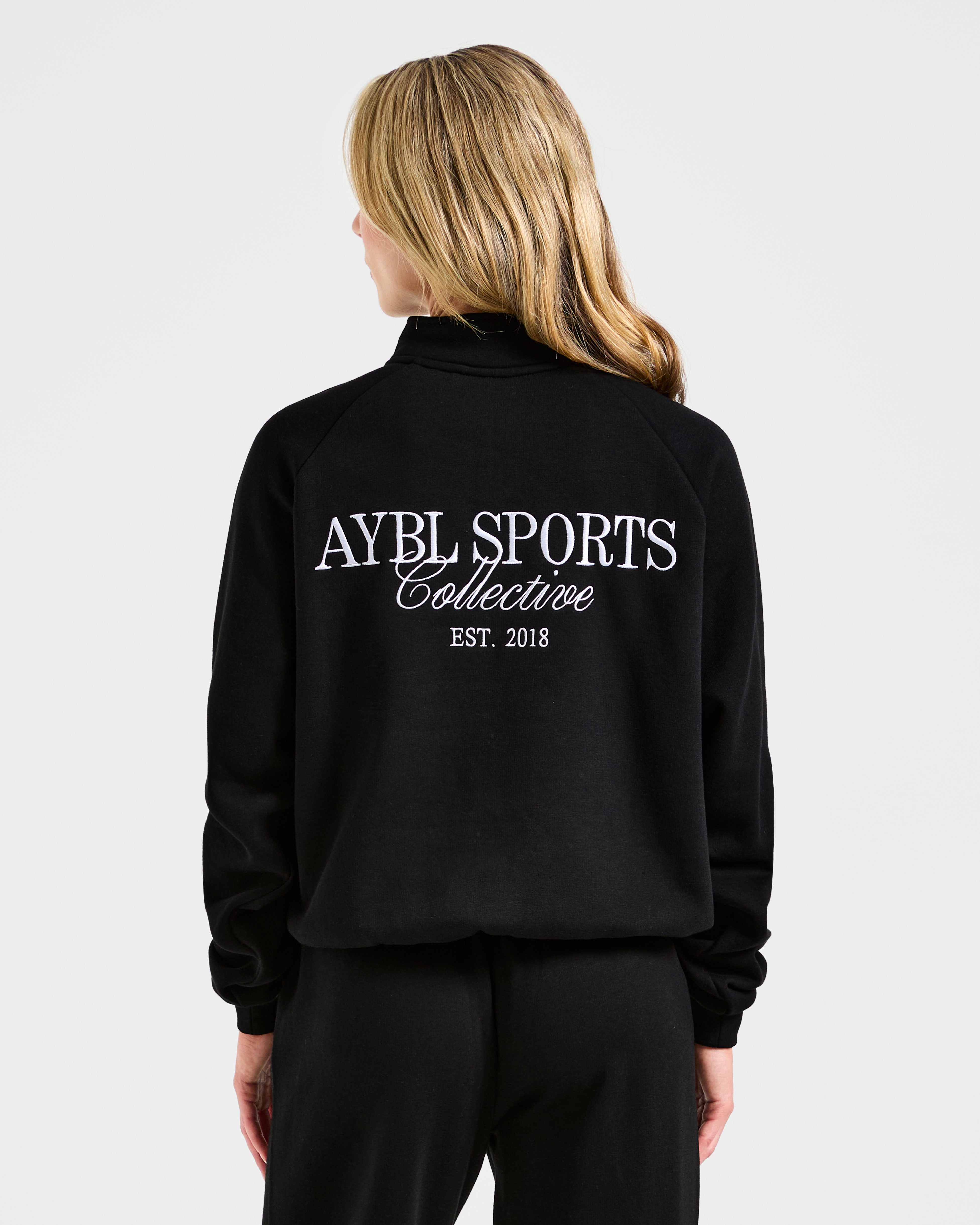 Sports Collective Oversized 1/4 Zip Pullover - Noir