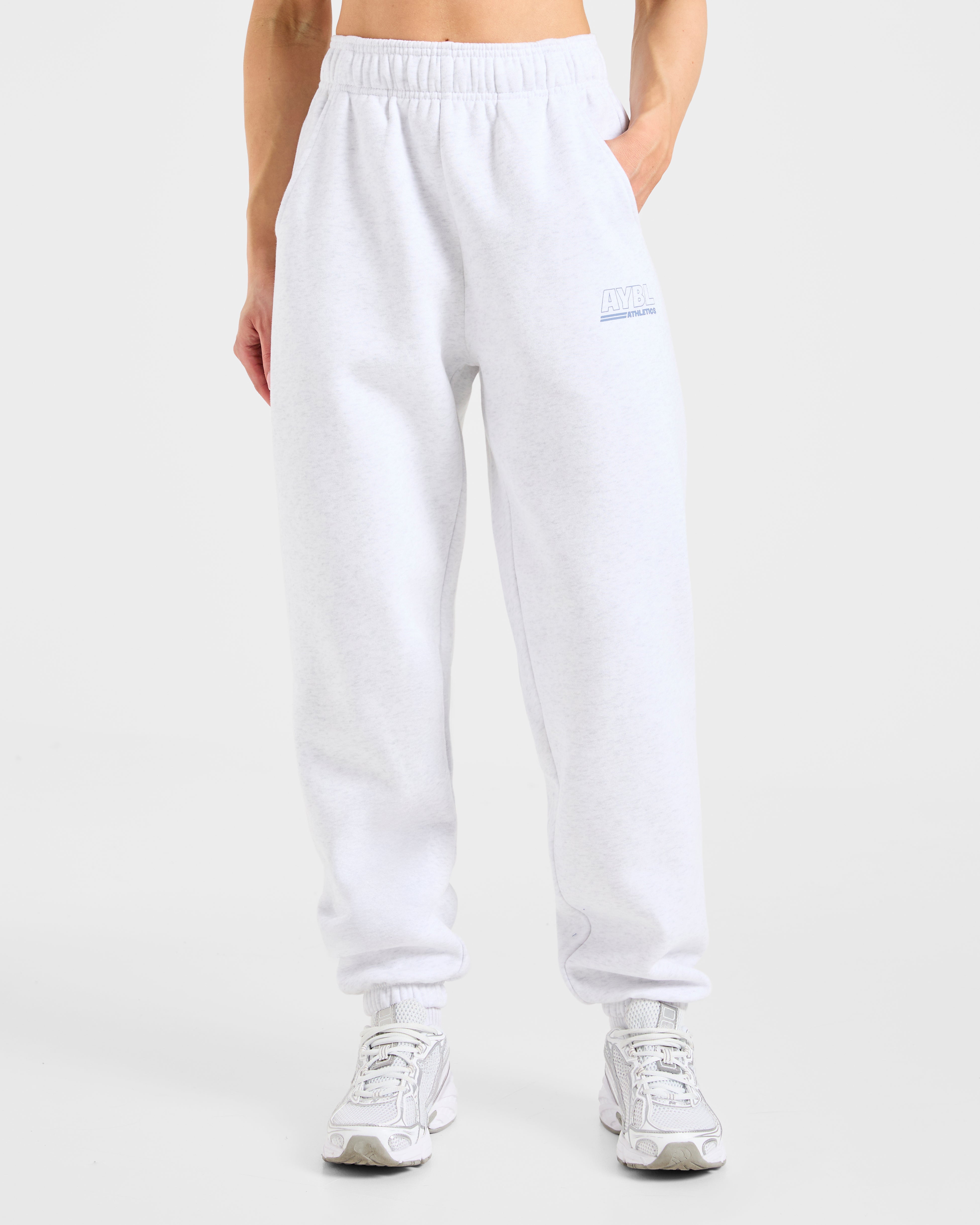 Athletics Track Oversized Joggers - Heather Gris/Slate Bleu