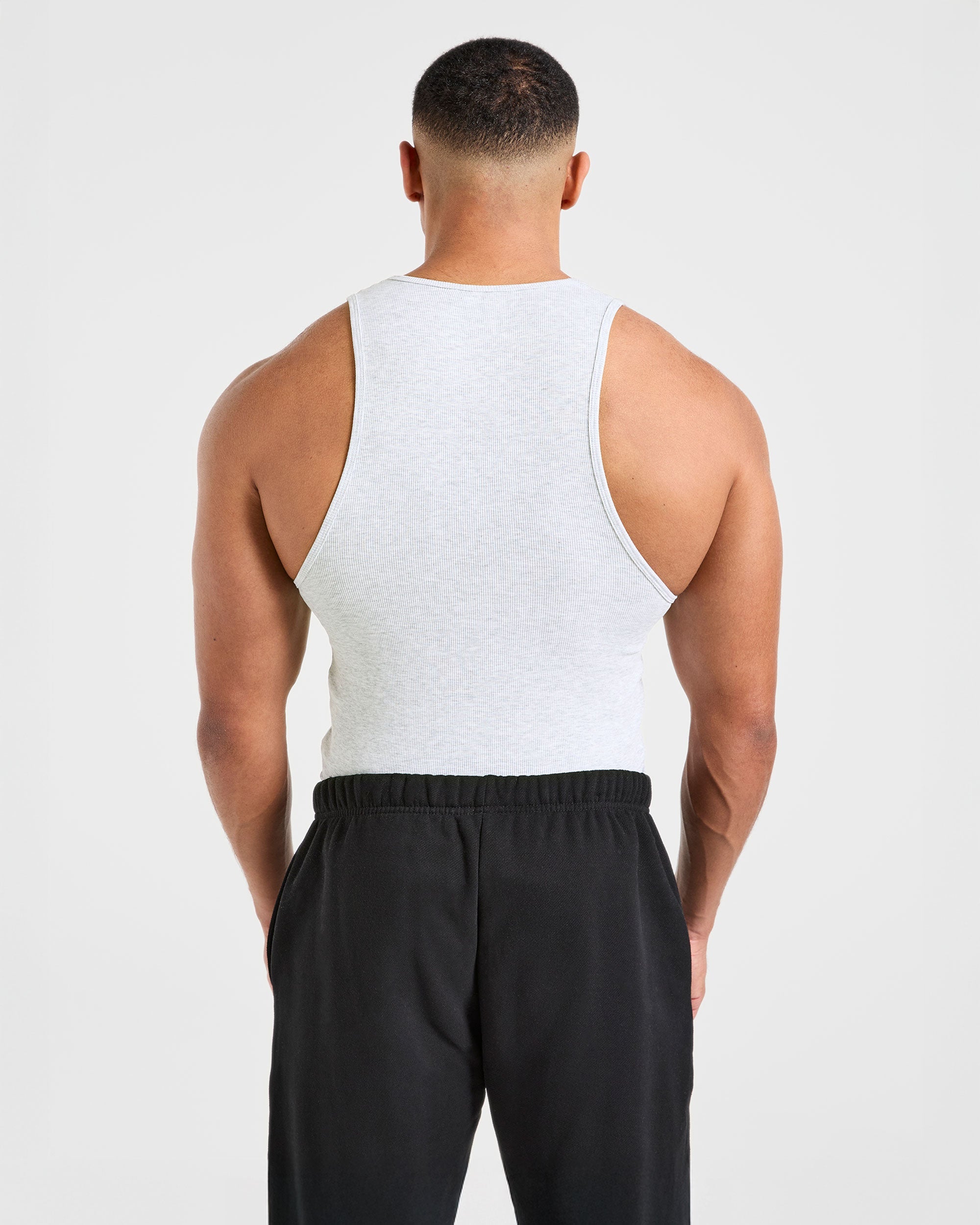 Muscle Ribbed Tank - Light Gris Marl