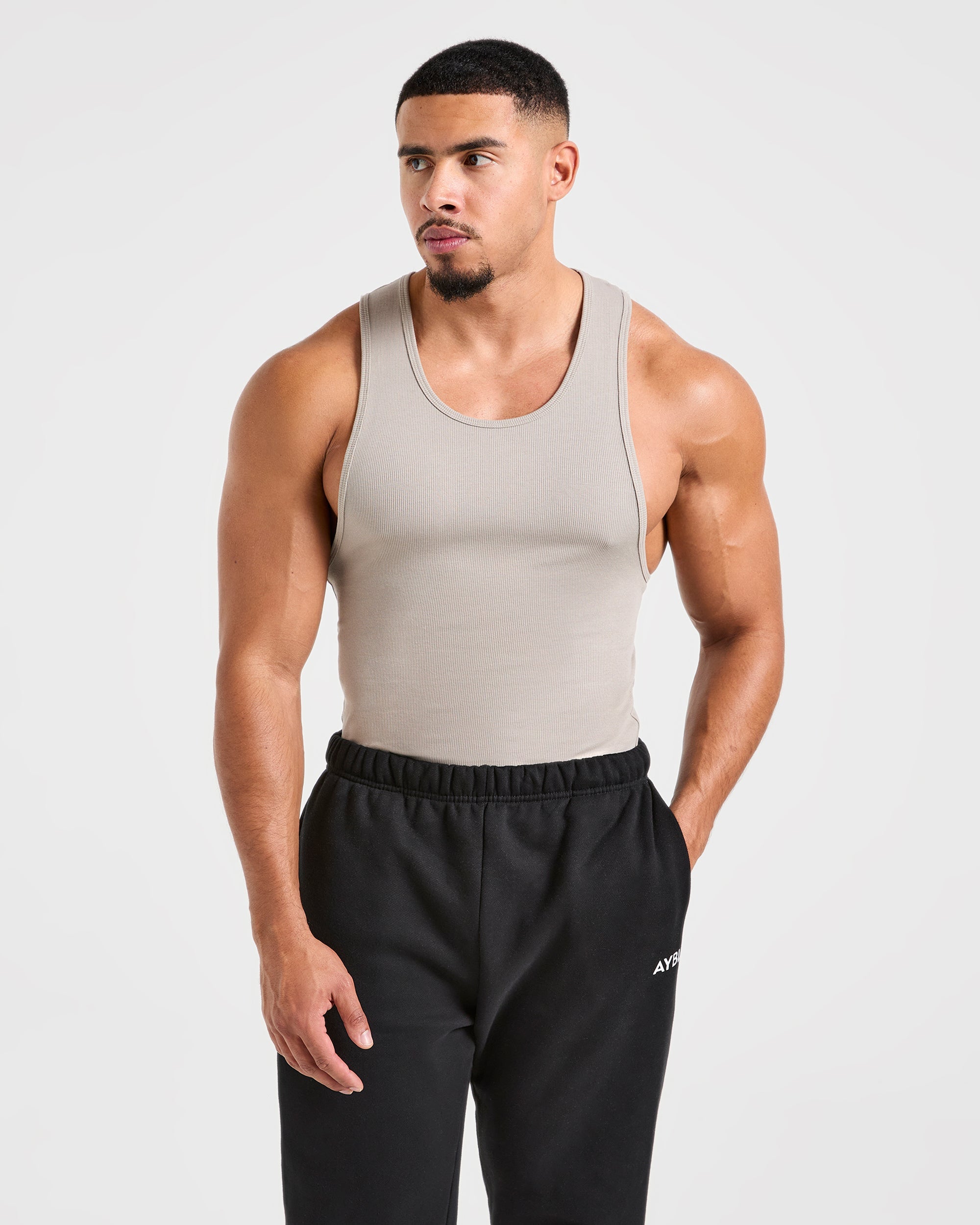 Muscle Ribbed Tank - Cloud Gris