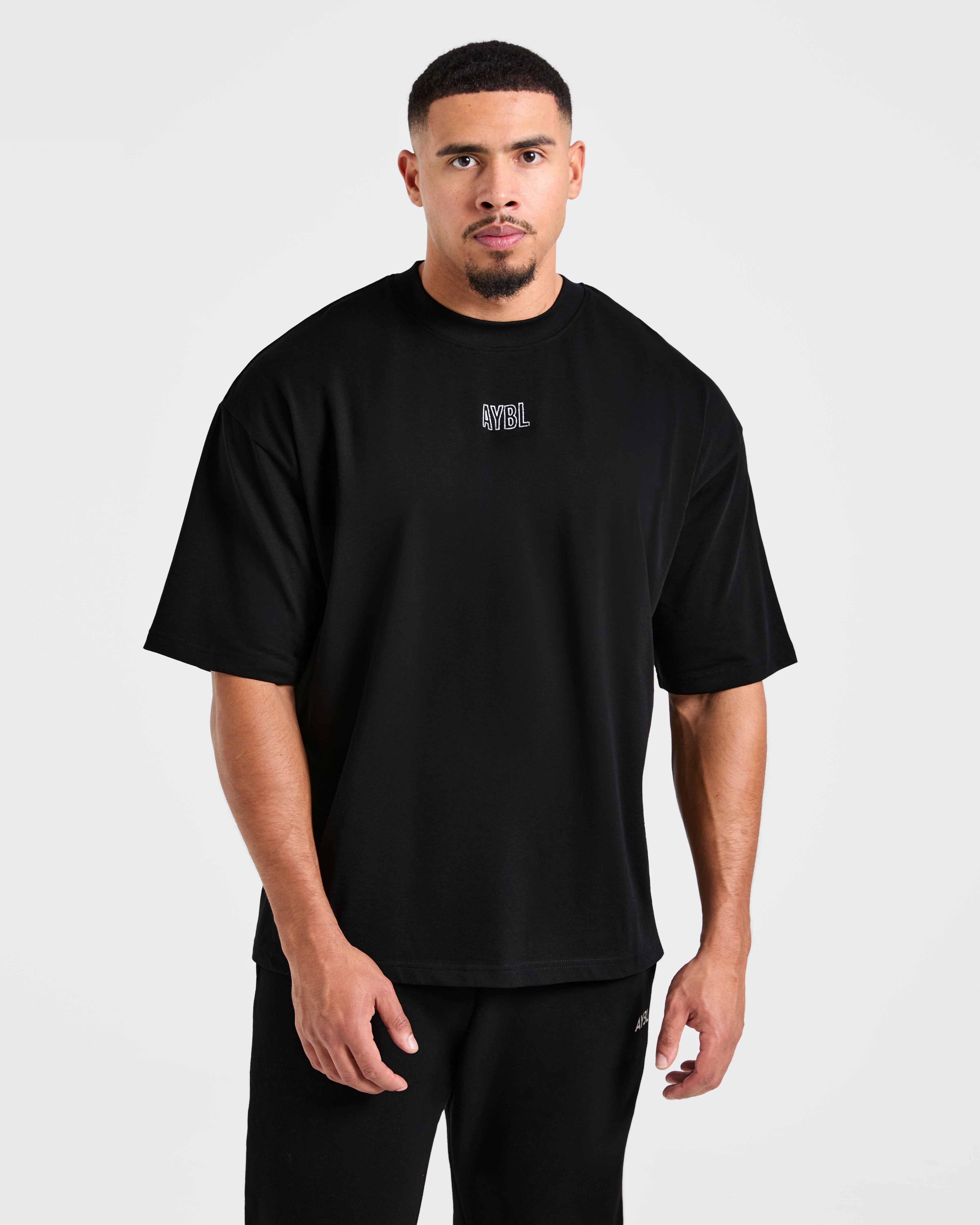 Doberman Strength Oversized T Shirt - Noir/Rouge