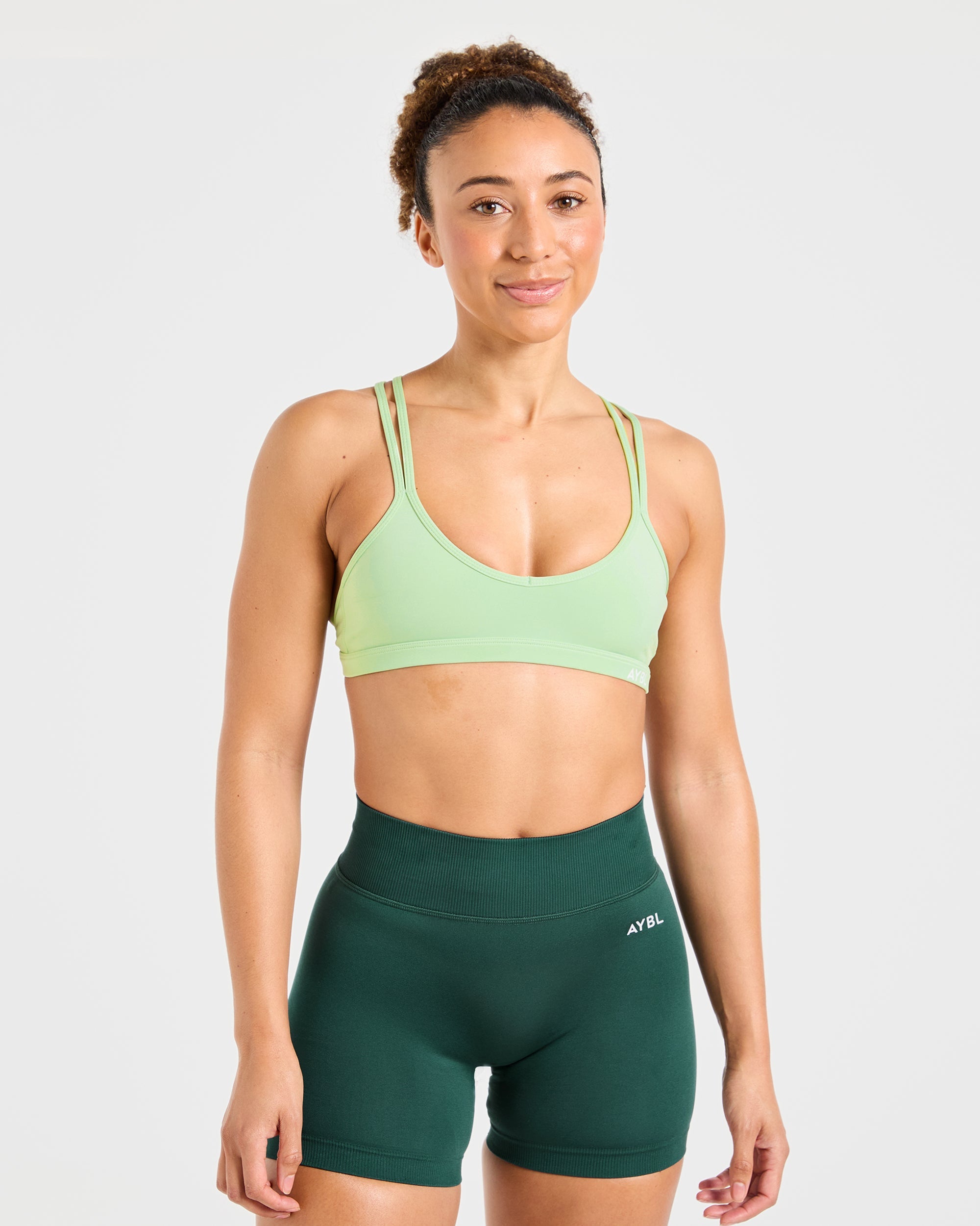 Essential Strappy Sports Bra - Soft Vert