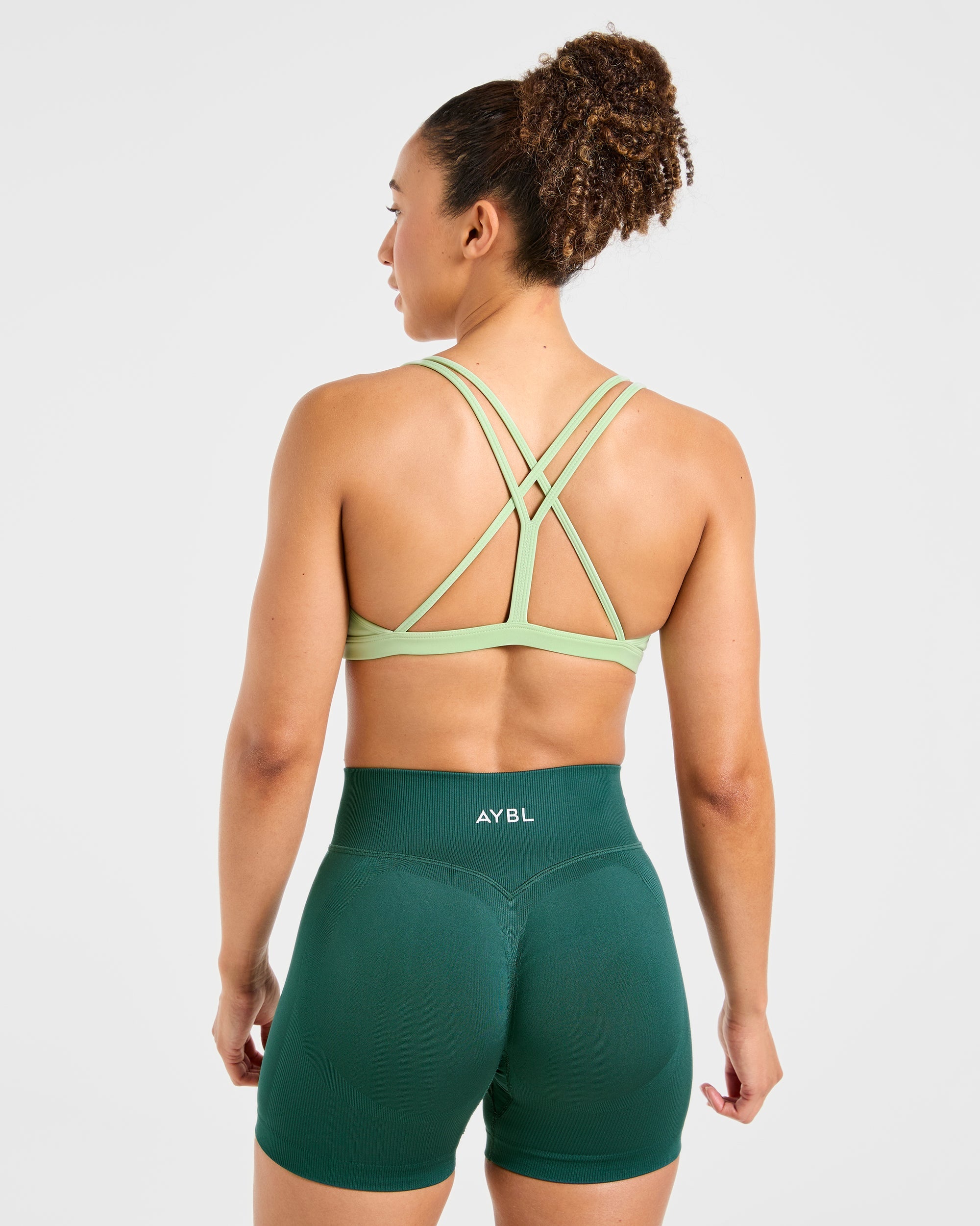 Essential Strappy Sports Bra - Soft Vert