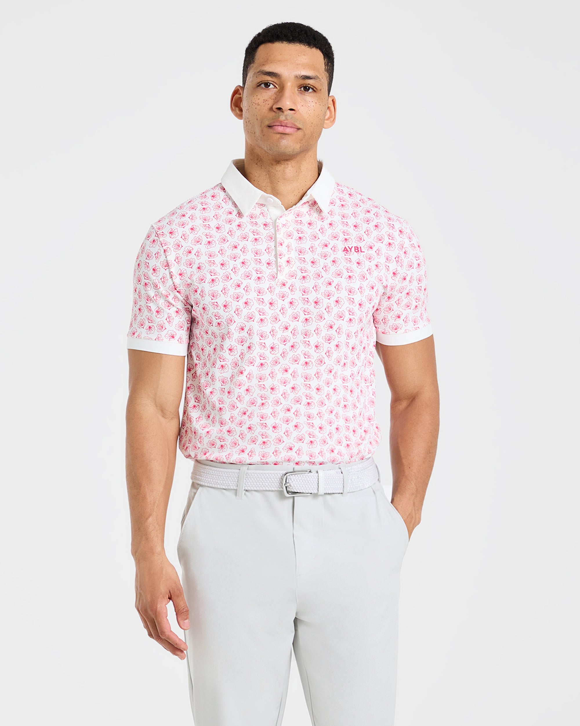 Precision Azalea Polo - Blanc/Azalea Rose
