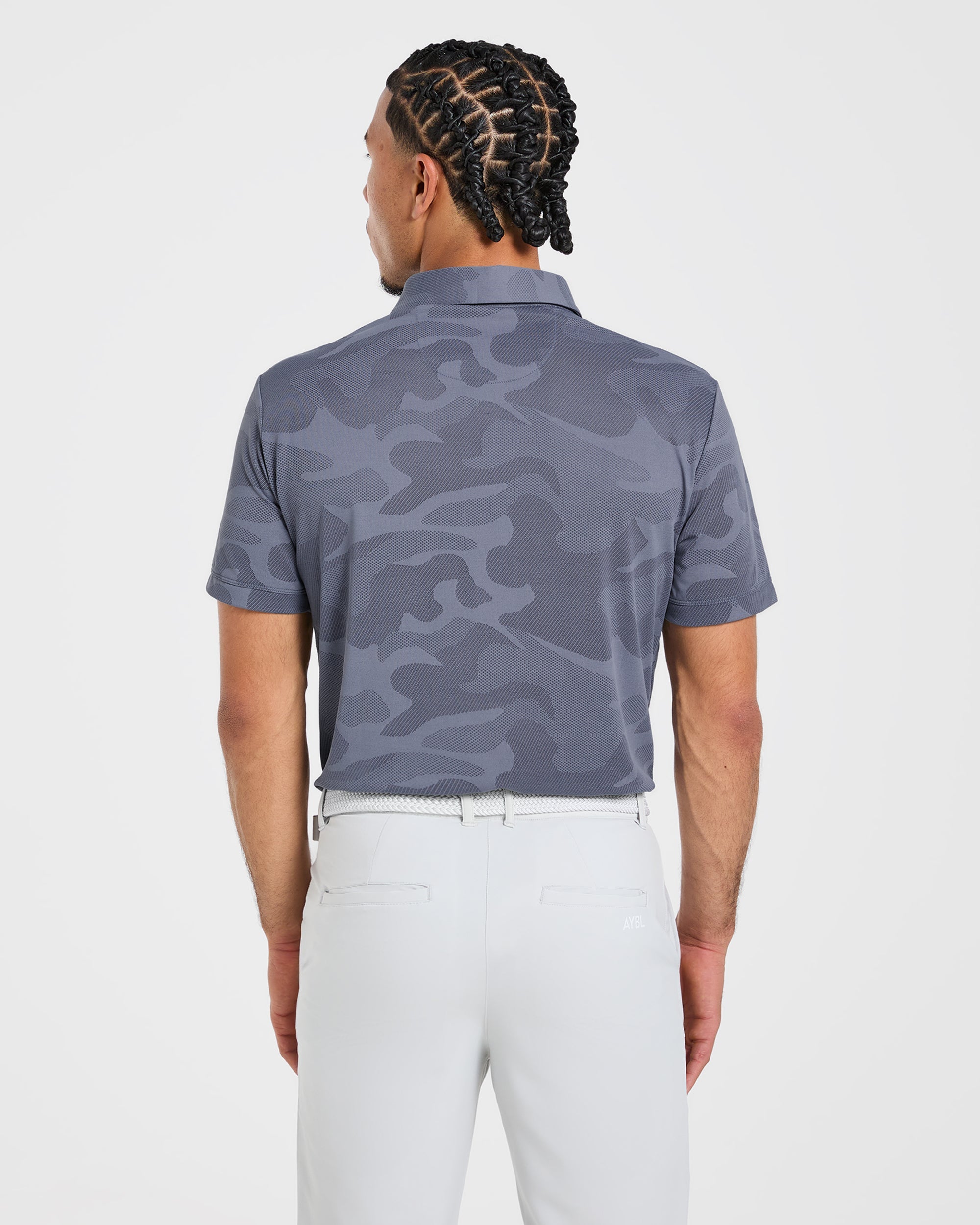 Camo Polo - Slate Bleu