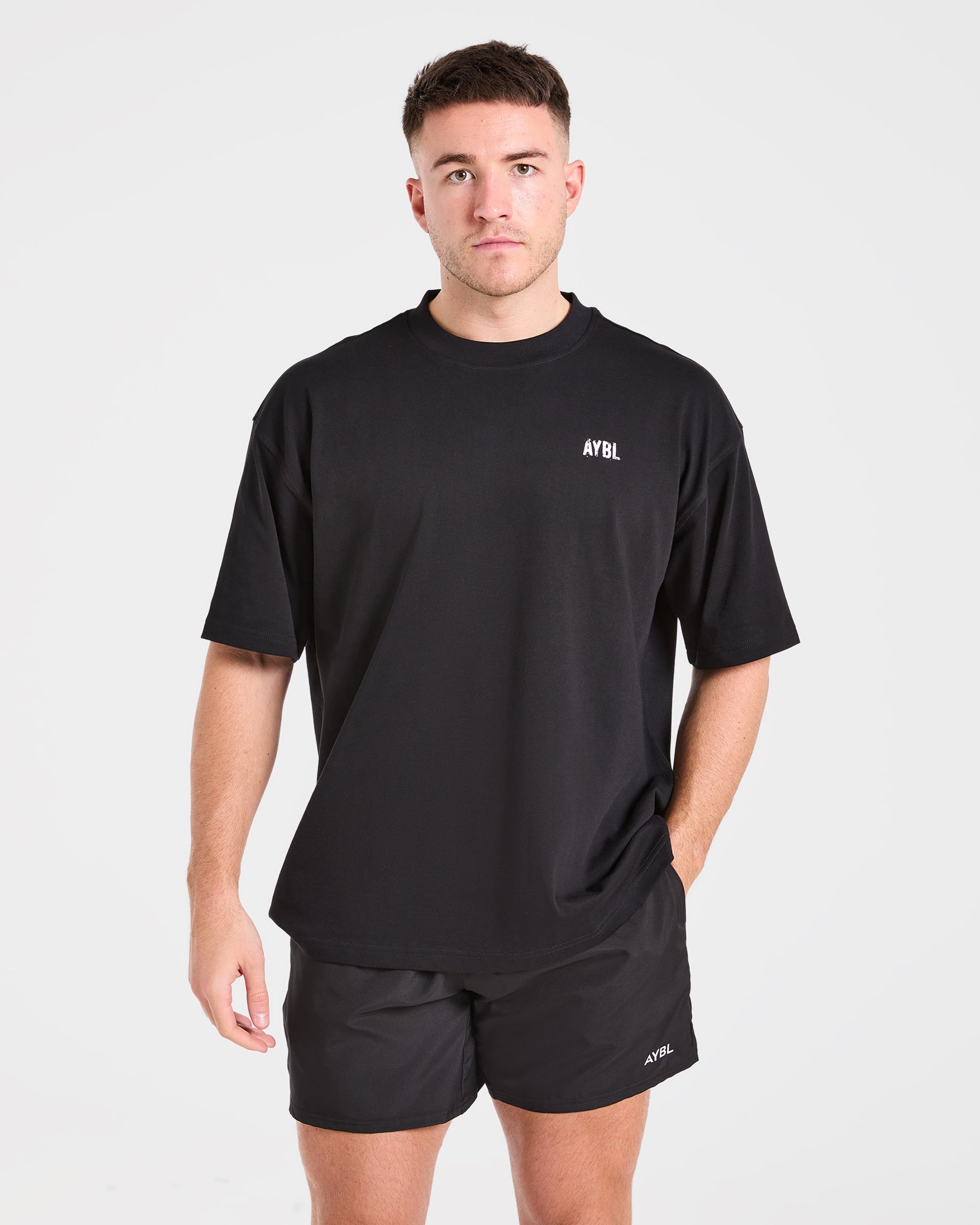 Gym Chalk Oversized T Shirt - Noir