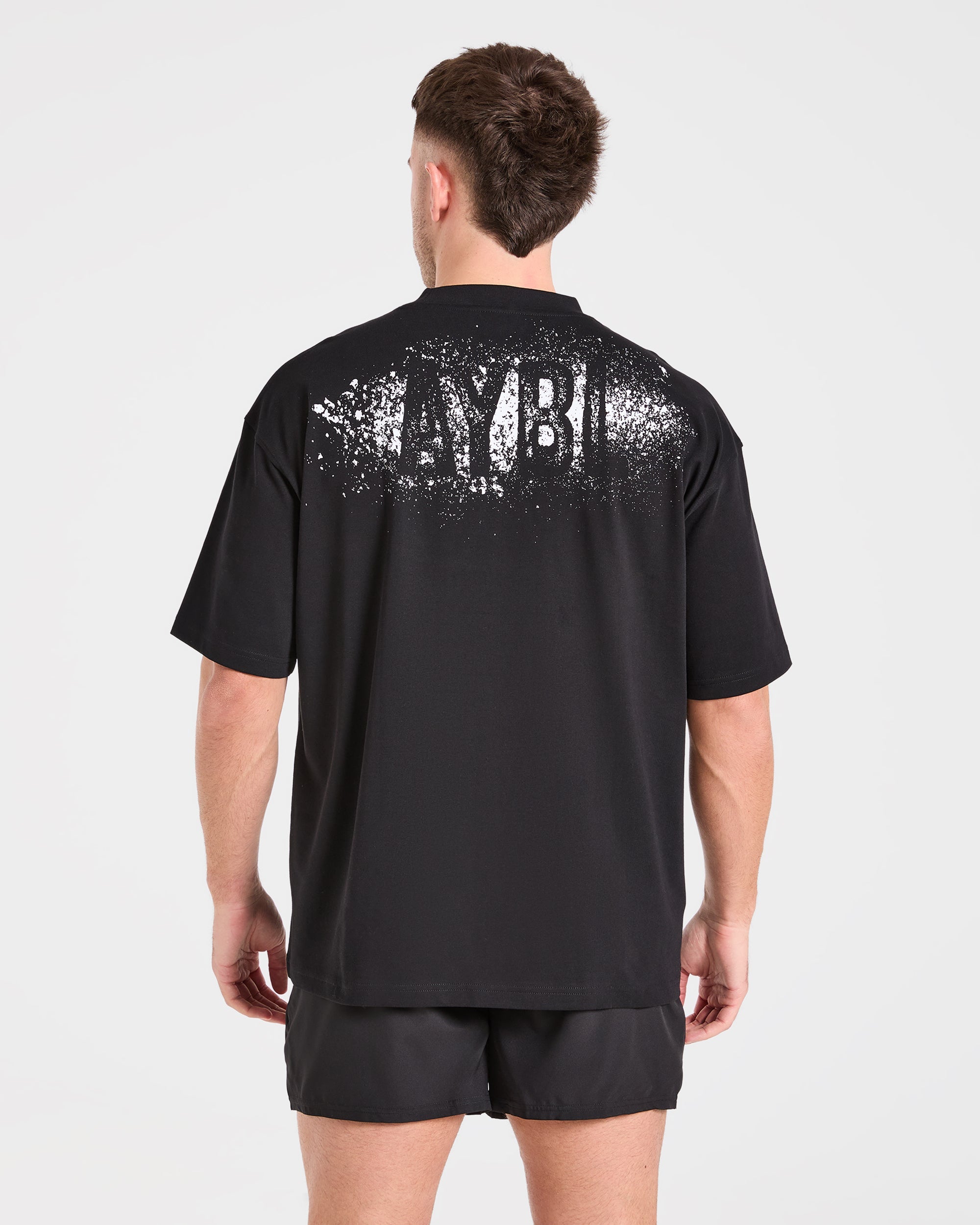 Gym Chalk Oversized T Shirt - Noir