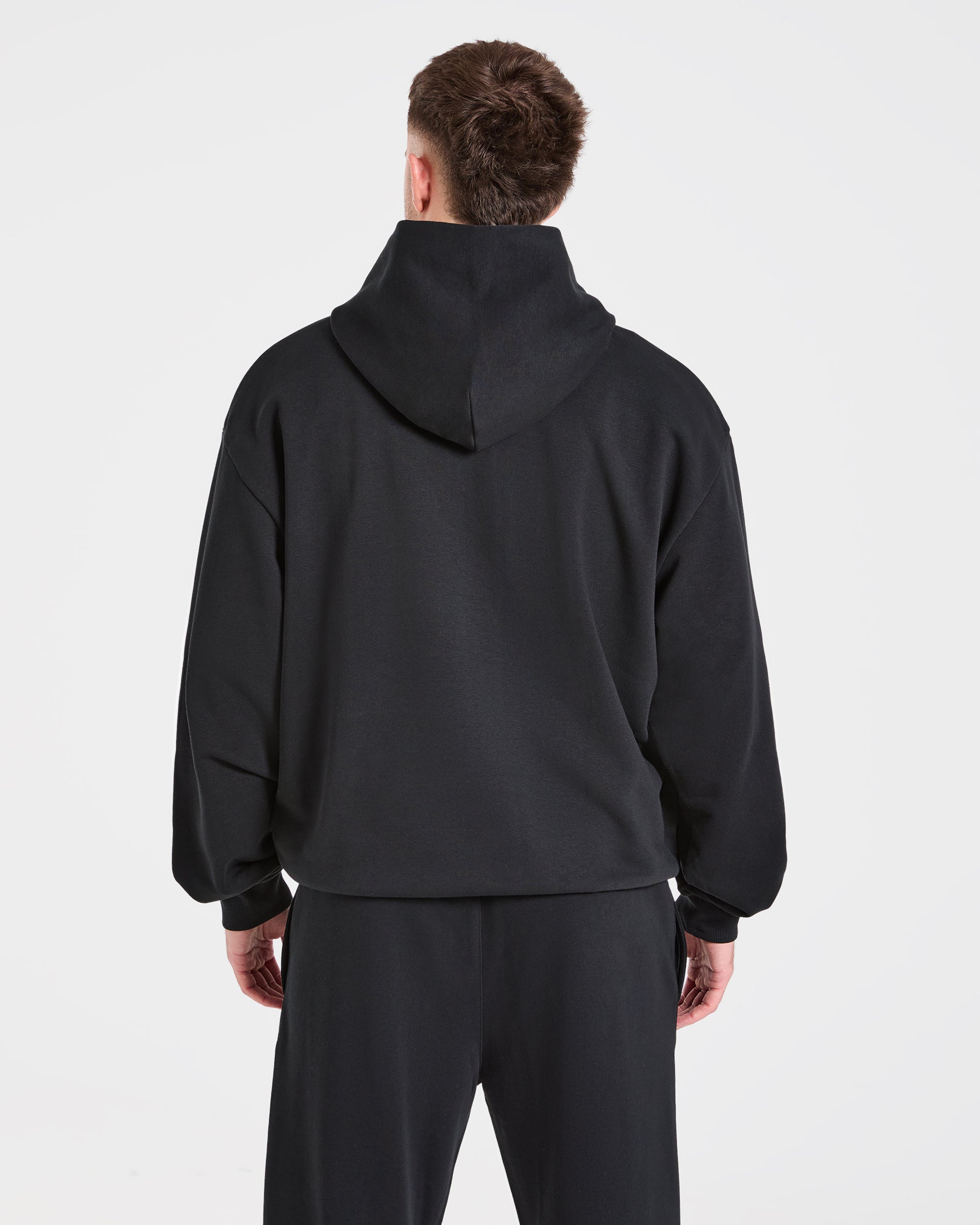Strength Division Oversized Hoodie - Noir/Bleu
