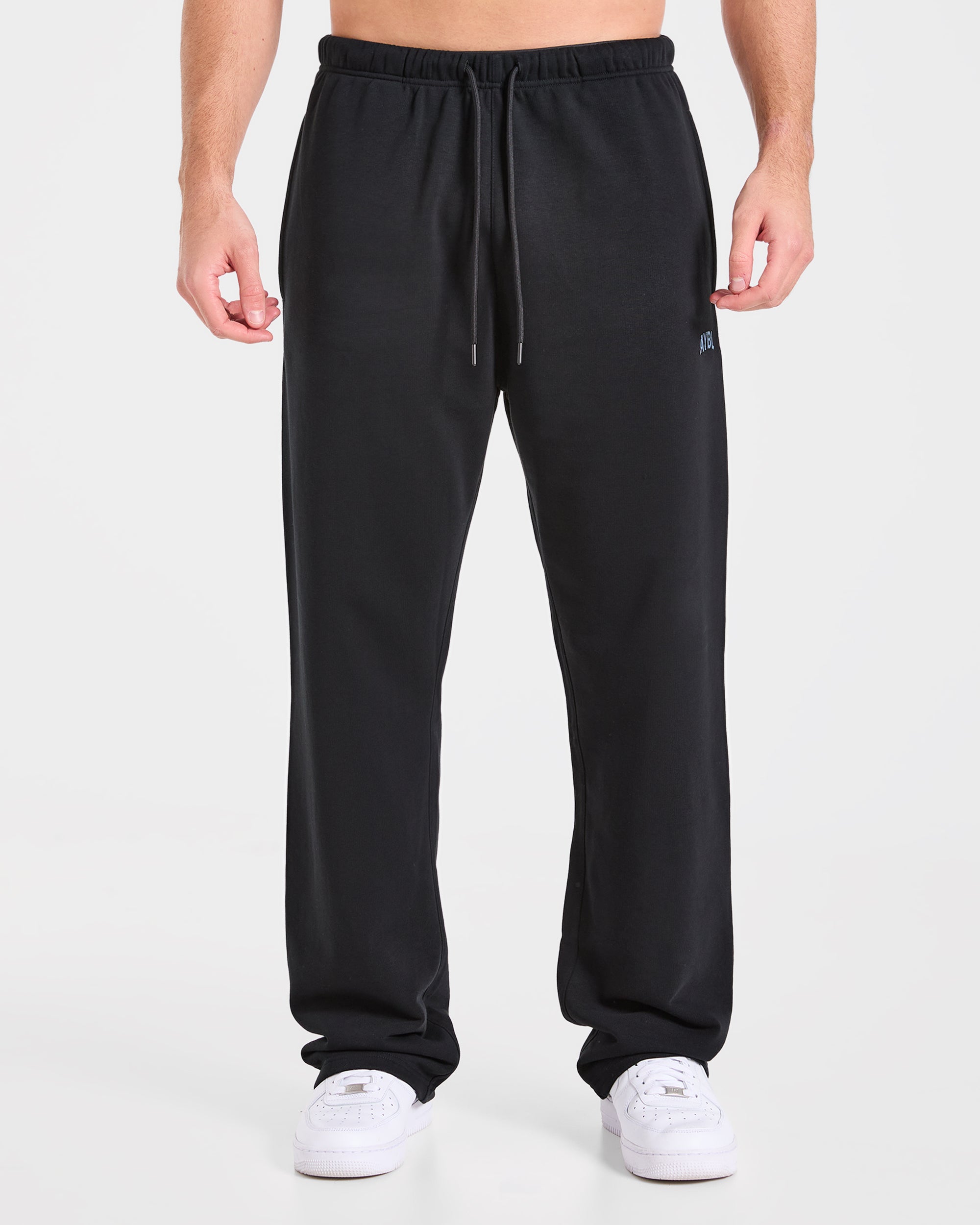 Strength Division Oversized Straight Leg Joggers - Noir/Bleu
