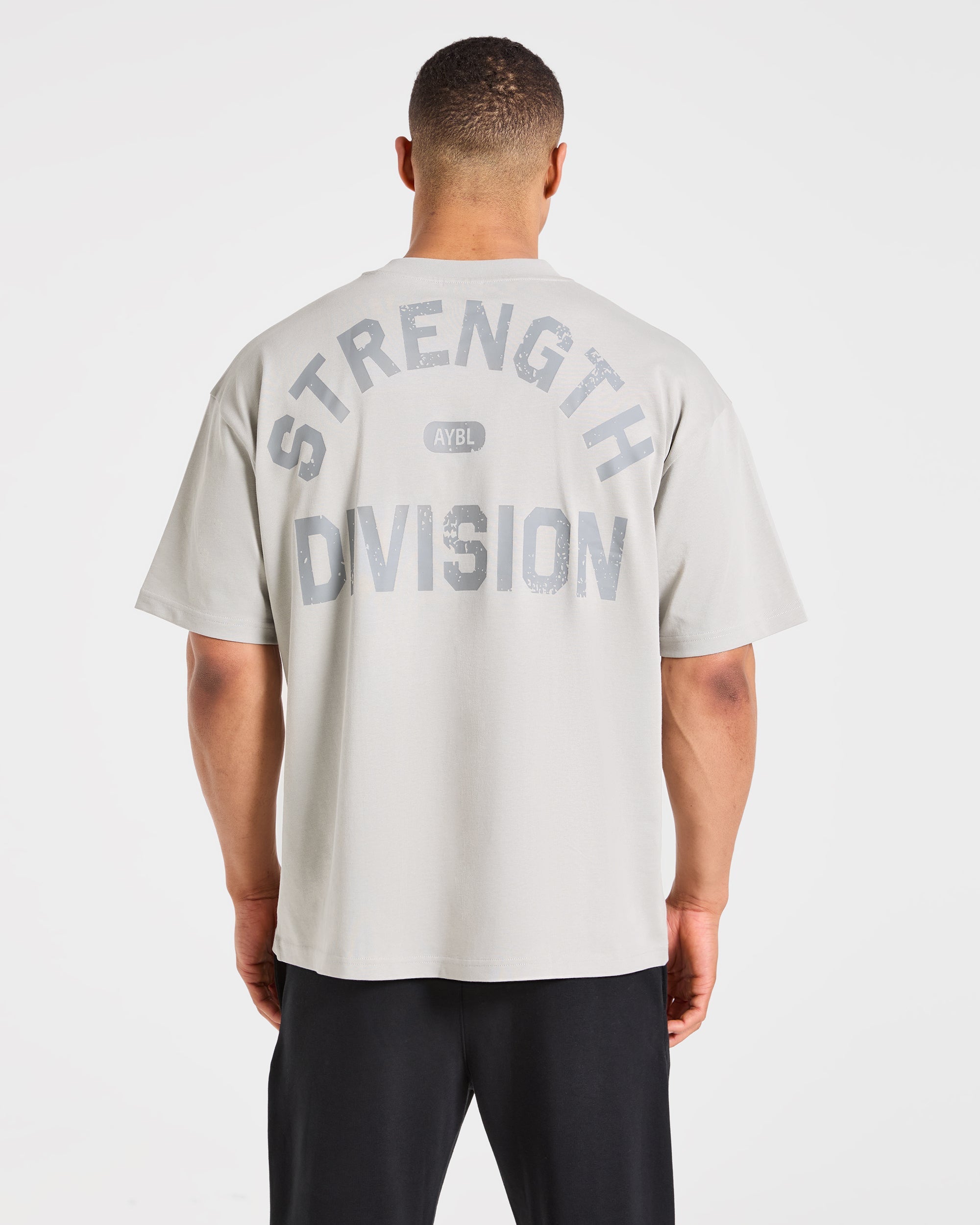 Strength Division Oversized T Shirt - Iced Gris