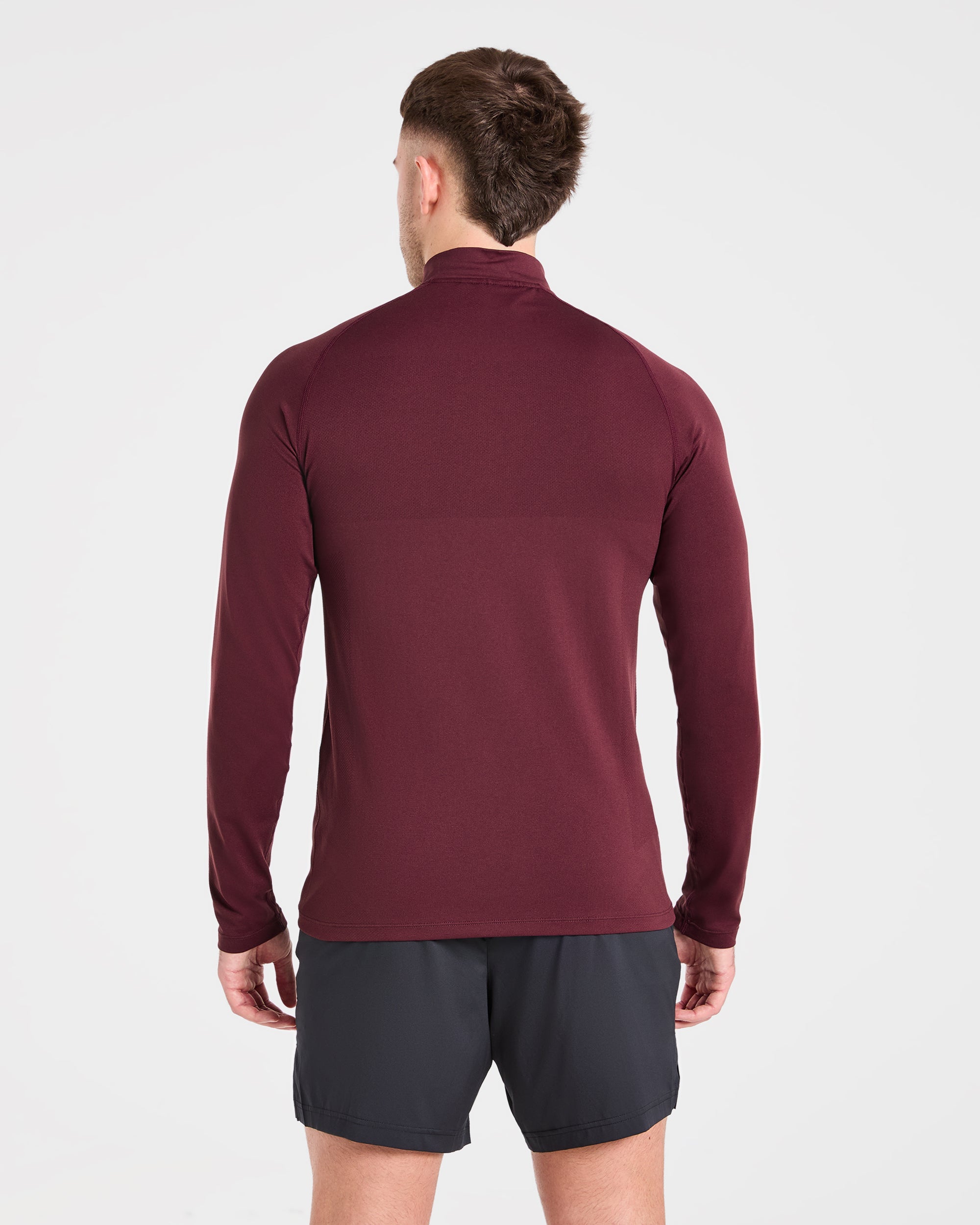 Essential Seamless 1/4 Zip Pullover - Dusty Plum