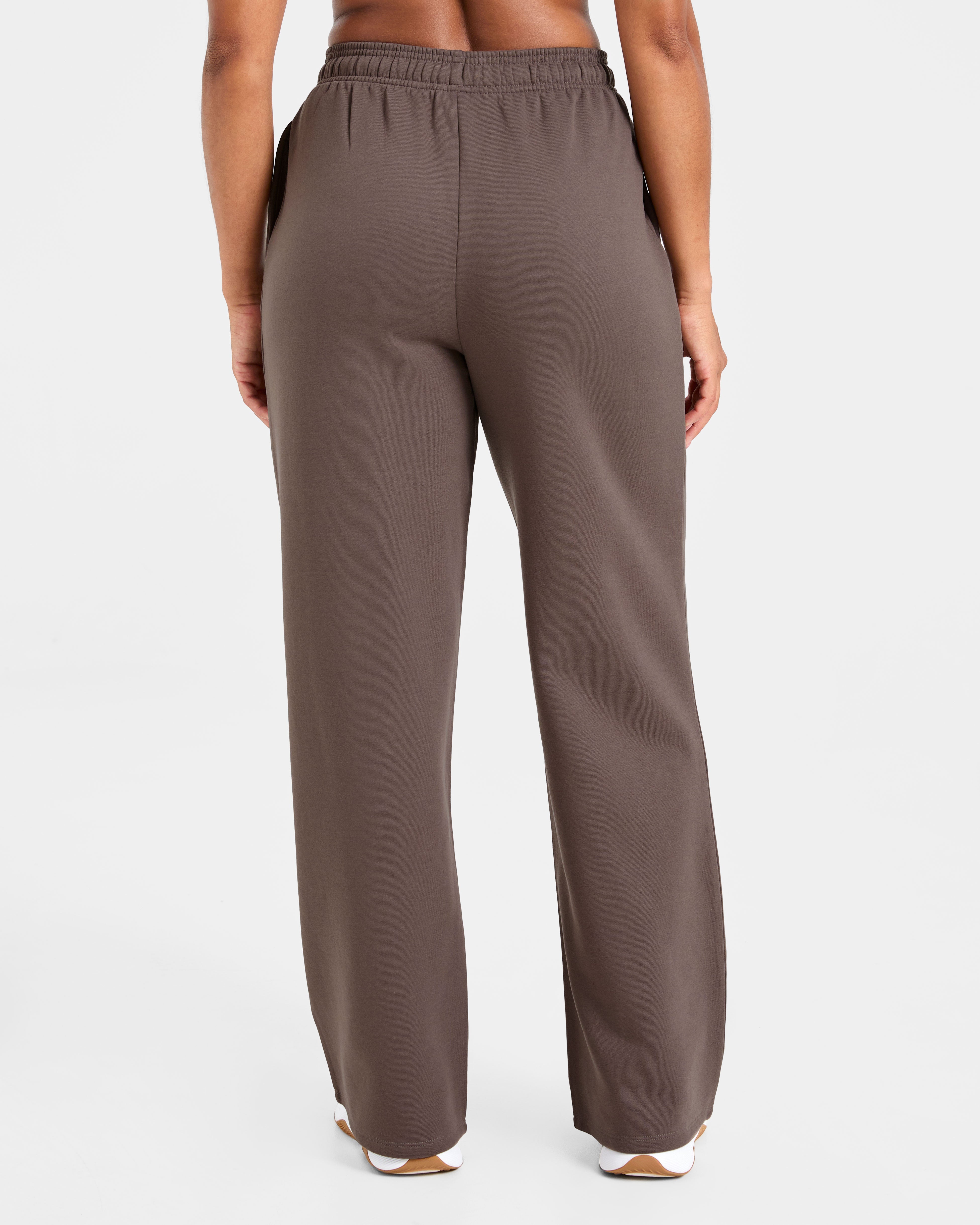 Lifestyle Oversized Straight Leg Joggers - Umber Marron